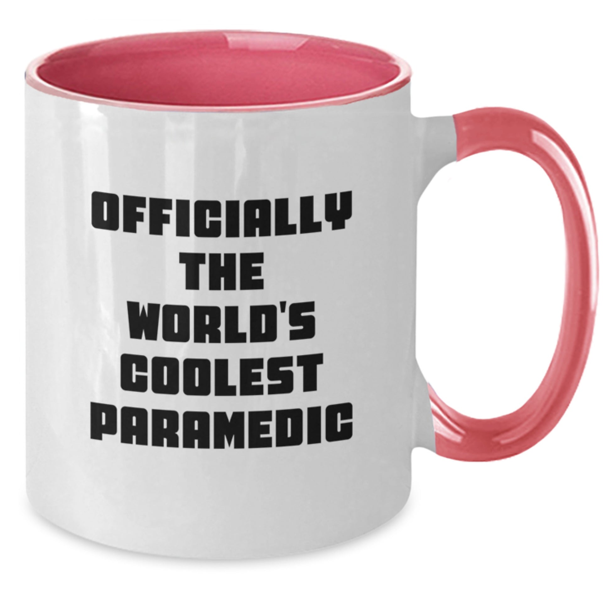 Officially the World's Coolest Rescue Worker, Funny Rescue Worker Gifts for Him, Valentine's Unique Gifts from Family, Two-Tone Coffee Mug - Additional