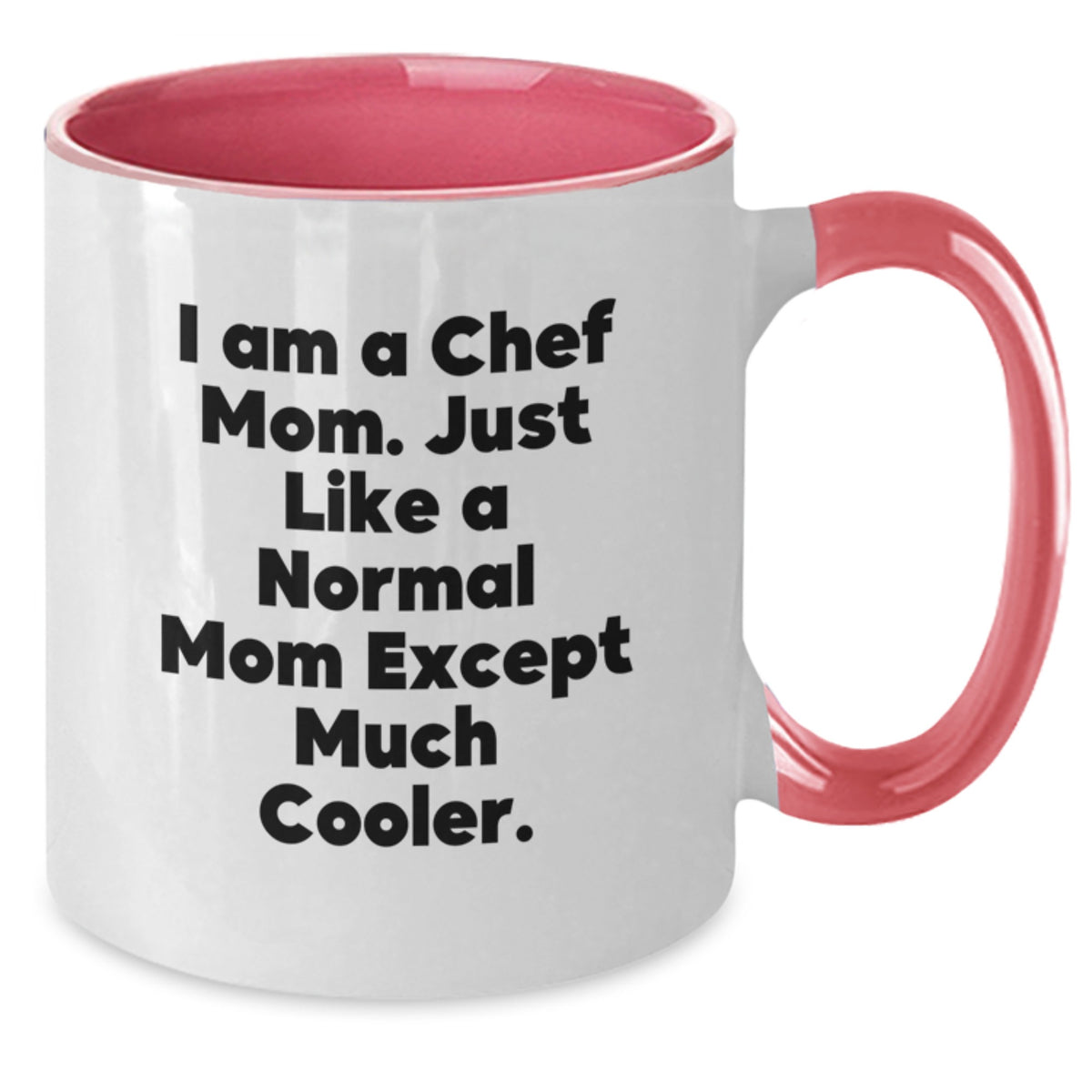Funny Chef Mom Gifts, Two Tone Coffee Mug, 'I Am A Chef Mom' Quote, Birthday Unique Gifts from Friends, Family, Coworkers to Chef, Men, Women - Additional