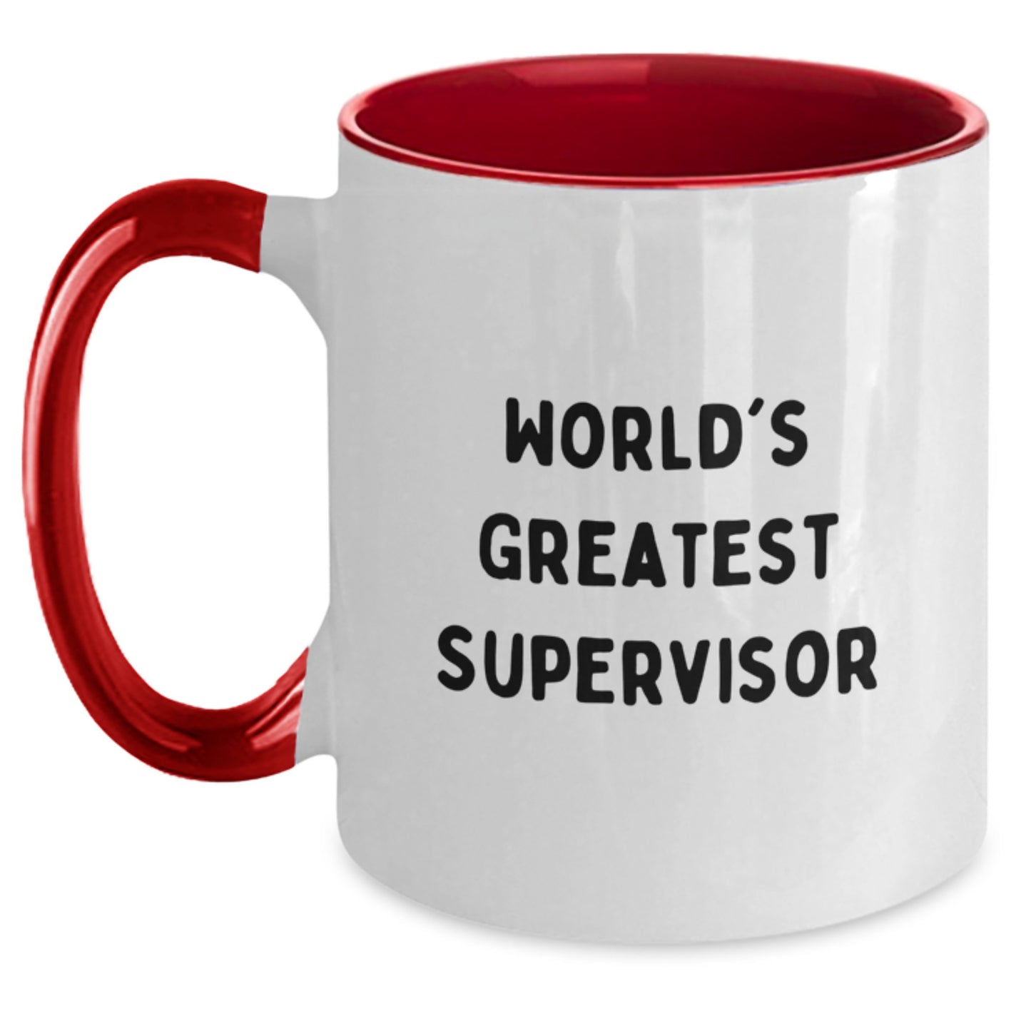 Funny Supervisor Gifts for Men, Cute Two Tone Coffee Mug with Inspirational Quote, Gifts from Friends and Coworkers for Supervisor's Graduation - Main