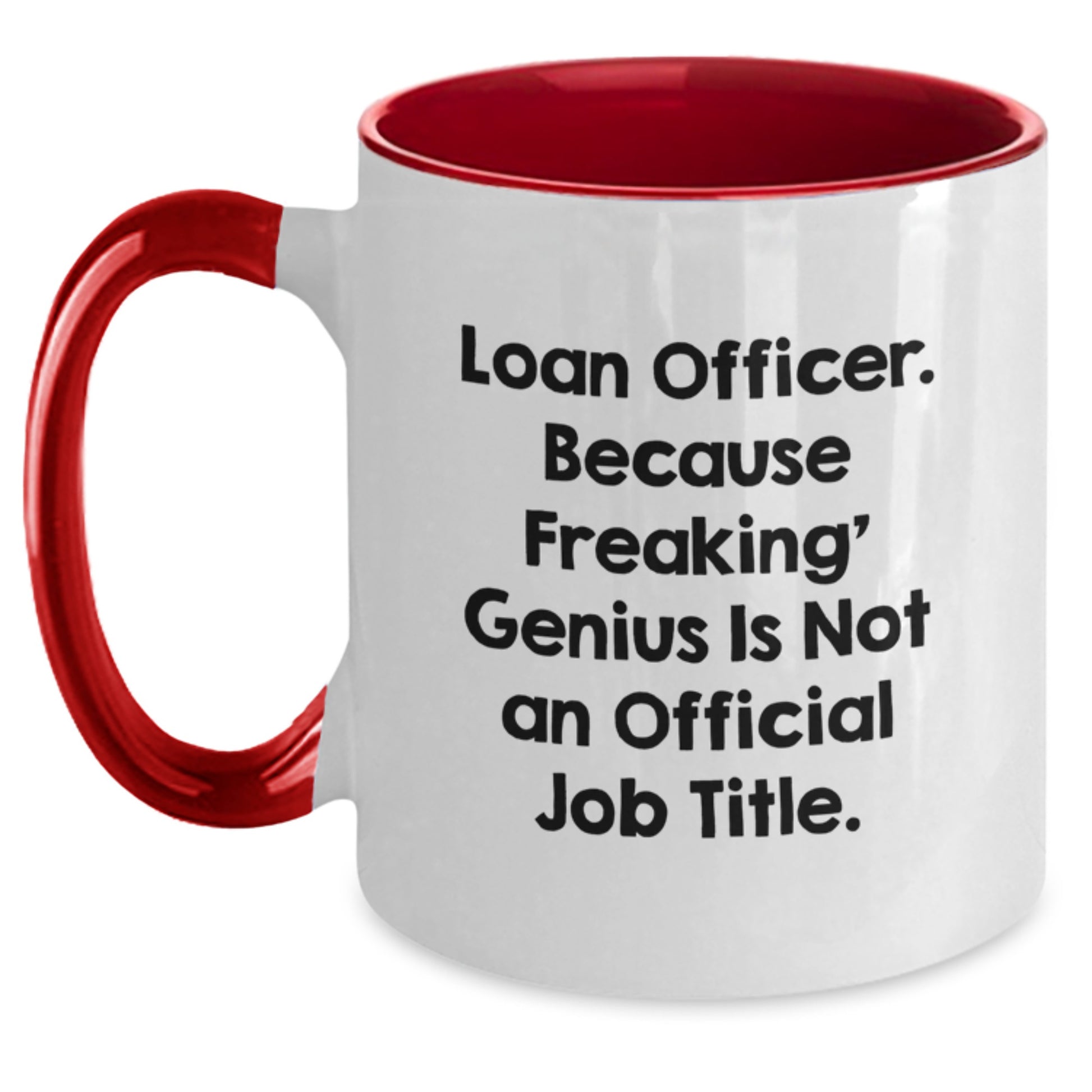 Loan Officer Two Tone Coffee Mug for Him Birthday Gift Black White - Main