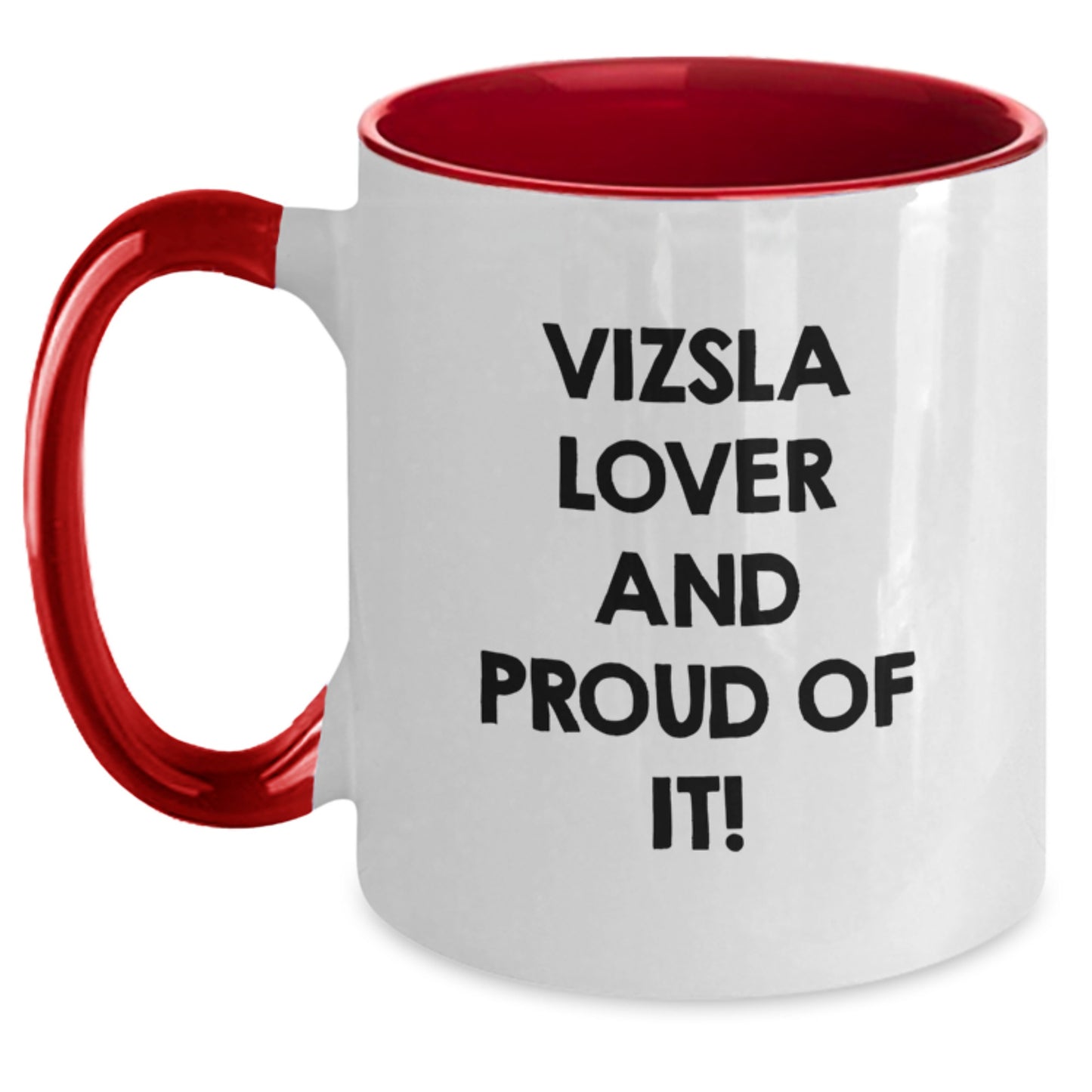 Vizsla Dog Lover Gifts from Men to Women, Funny Two Tone Coffee Mug for Valentine's Unique Gifts - Main
