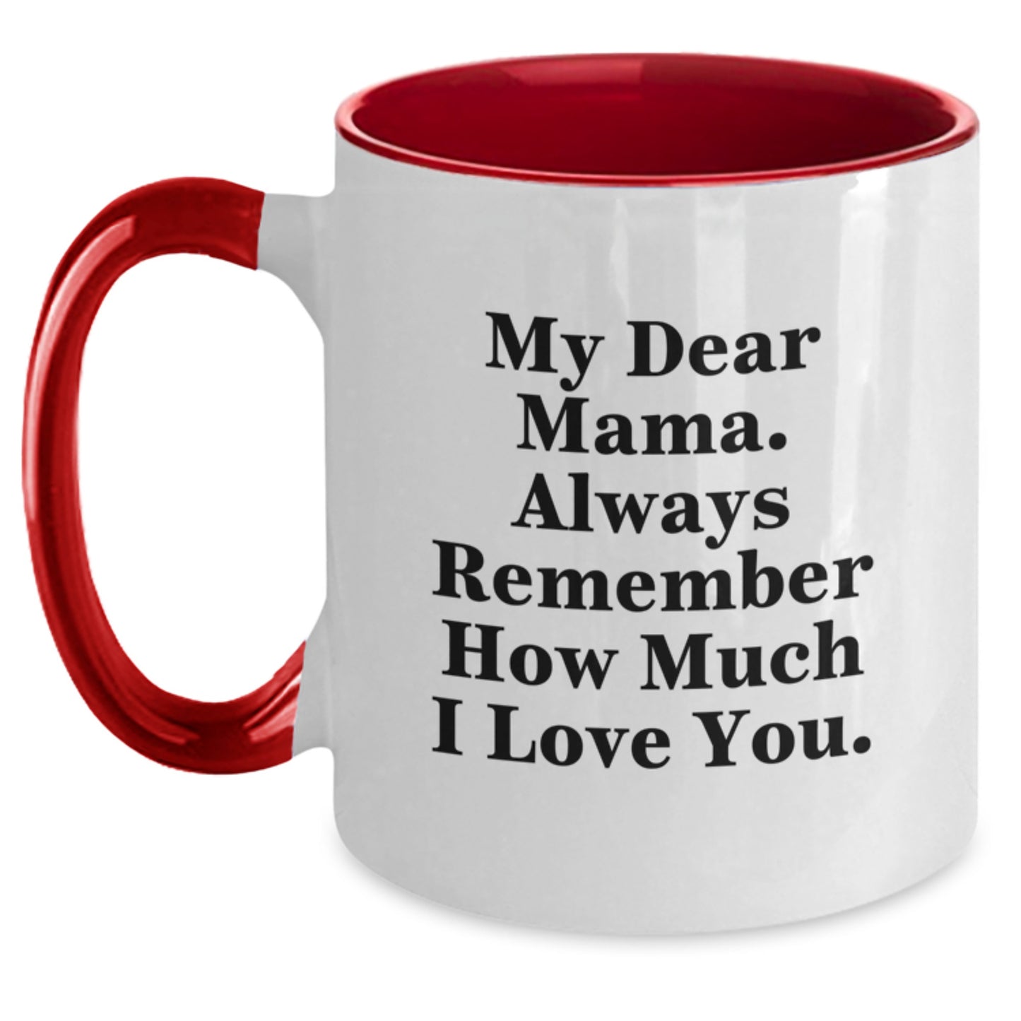 Mama Keepsake Two Tone Coffee Mug Birthday Gift for Her Black & White - Main