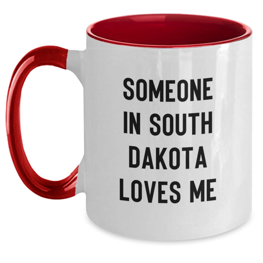 South Dakota Gifts from Men to Friends, Funny Two Tone Coffee Mugs for Someone in South Dakota Loves Me - Main