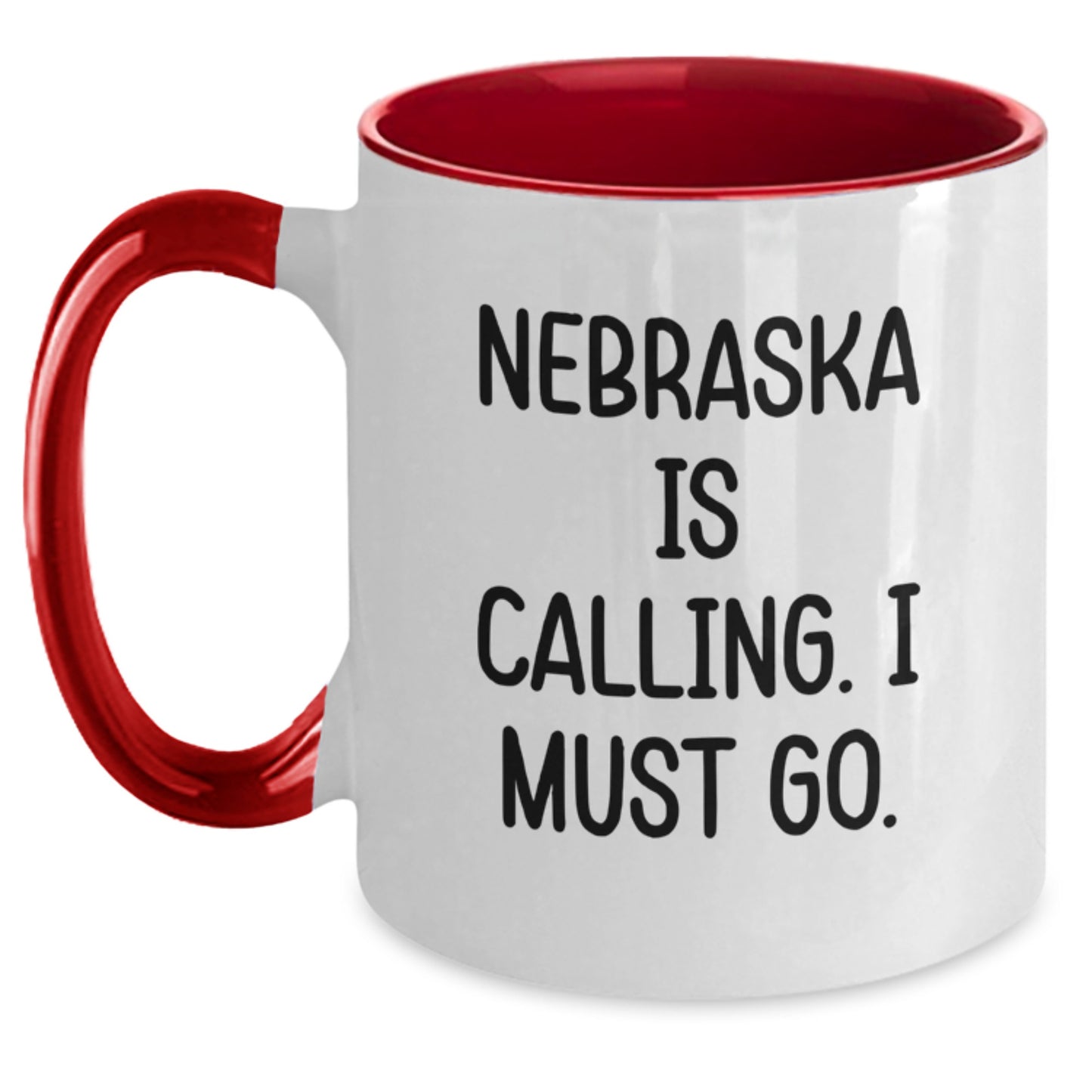 Funny Nebraska Two Tone Coffee Mug Gifts from Friends to Family Birthday Unique - Main
