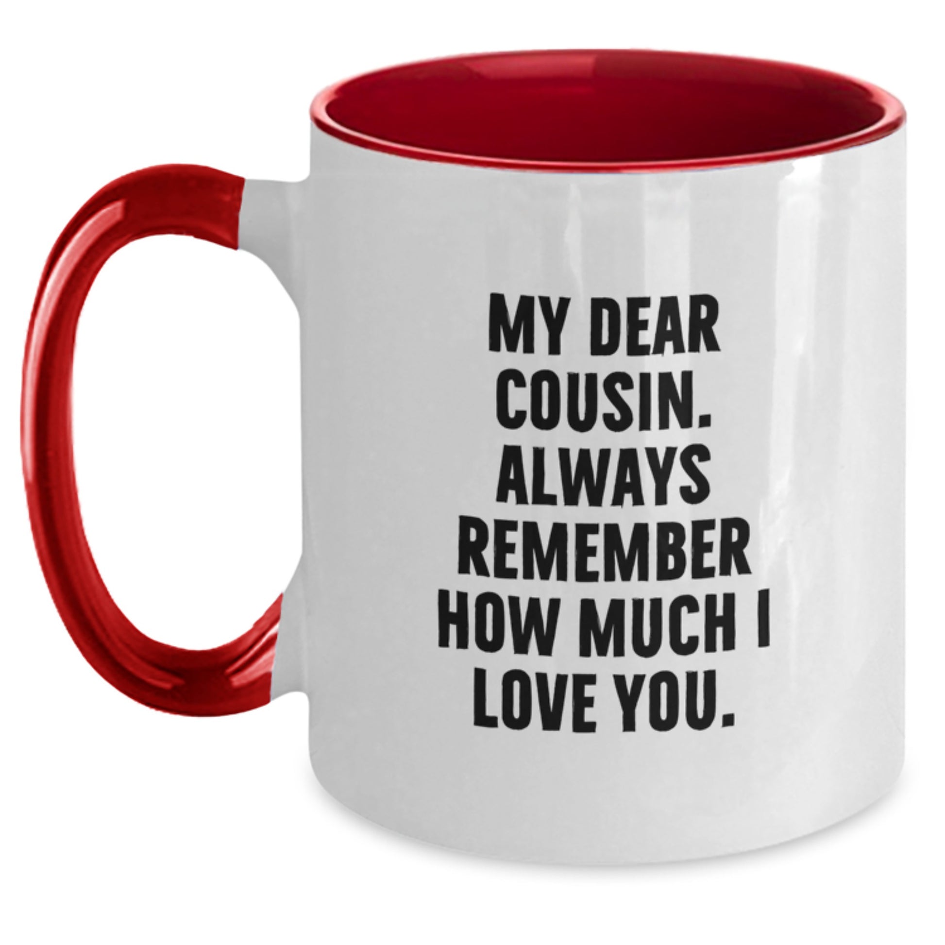 Cousin Favorite Two Tone Coffee Mug for Kids Birthday Gift Black & White - Main