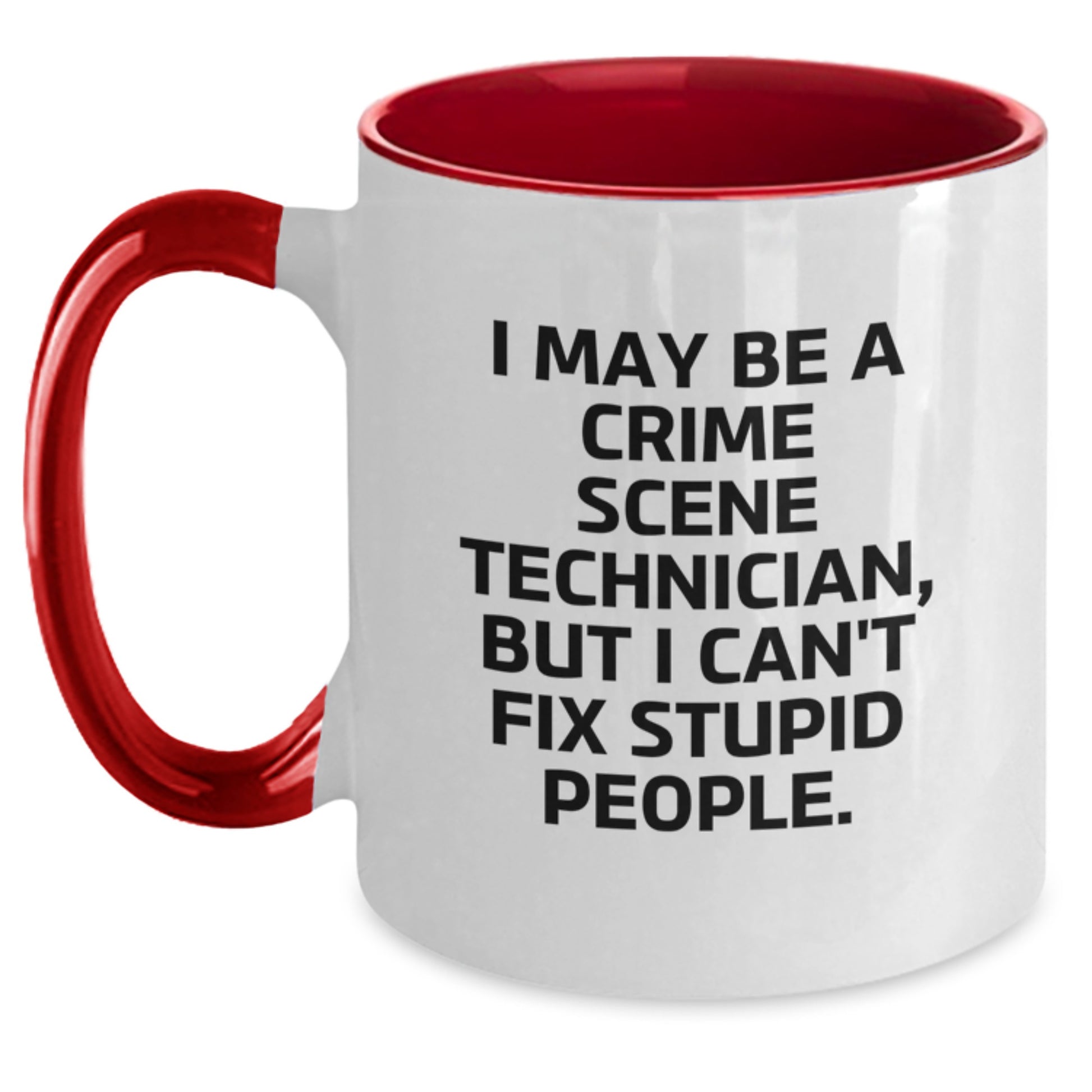 For Him Crime Scene Technician Two Tone Coffee Mug Birthday Gift - Main
