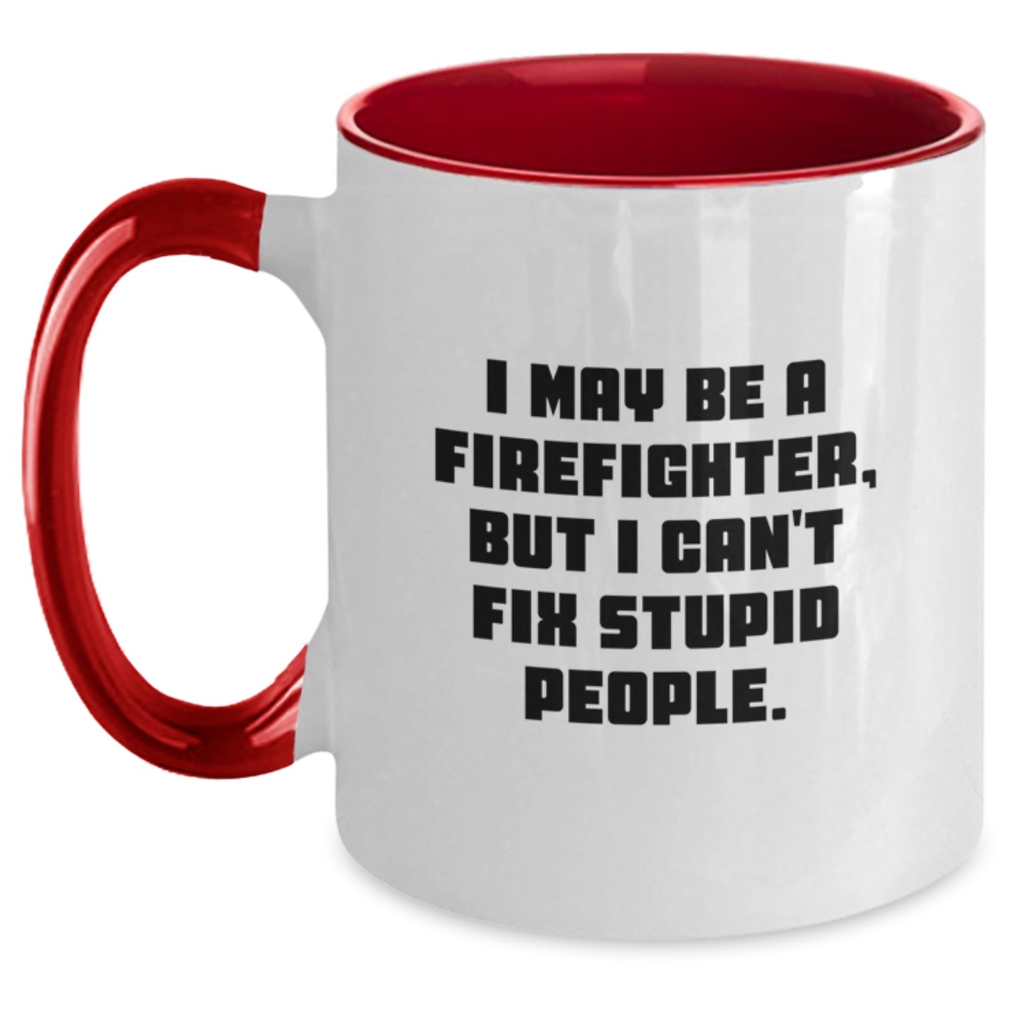 Firefighter Keepsake Two Tone Coffee Mug for Him Birthday Gift - Main