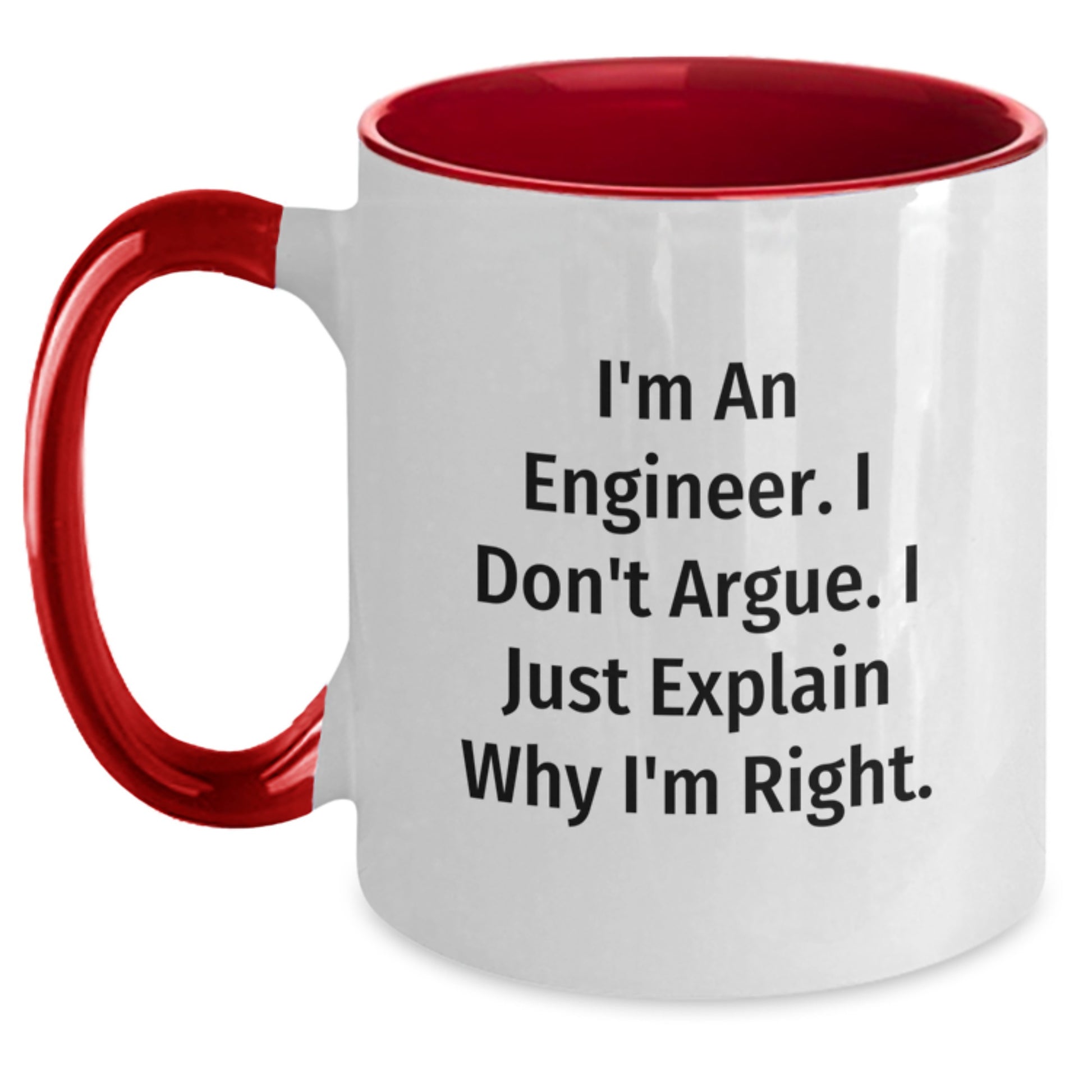 Engineer Two Tone Coffee Mug Premium Keepsake Birthday Gift for Him - Main