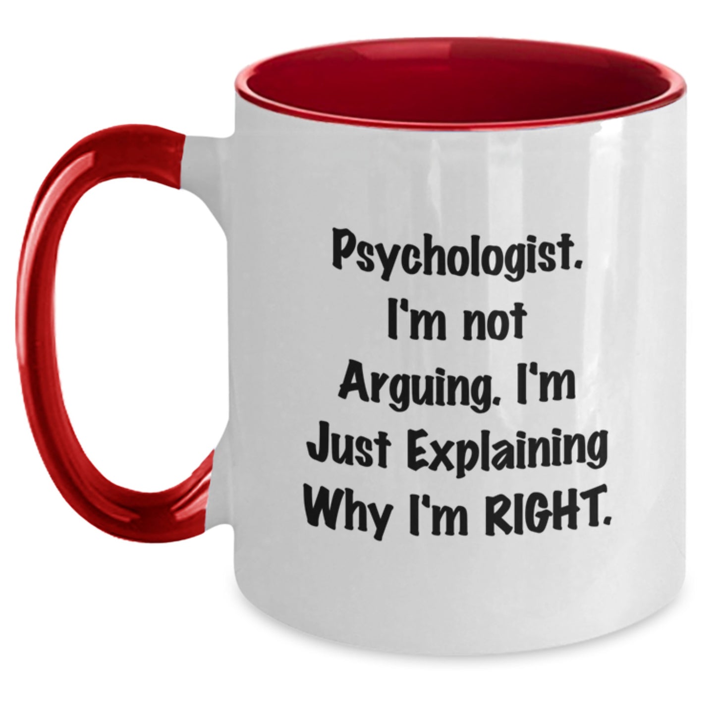 Psychologist Keepsake Two Tone Coffee Mug for Him Birthday Gift - Main