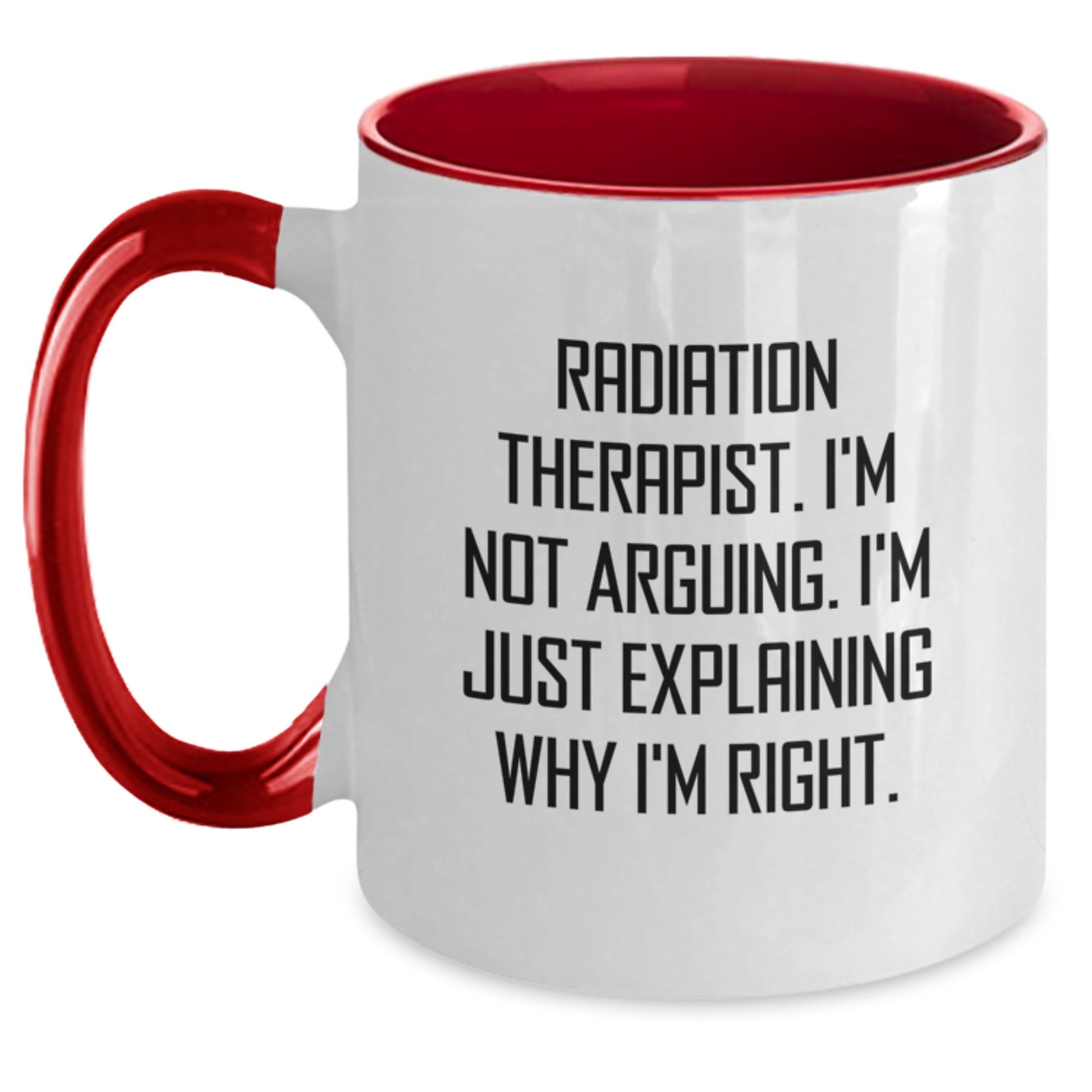 Radiation Therapist Keepsake Two Tone Coffee Mug for Him Birthday Gift - Main