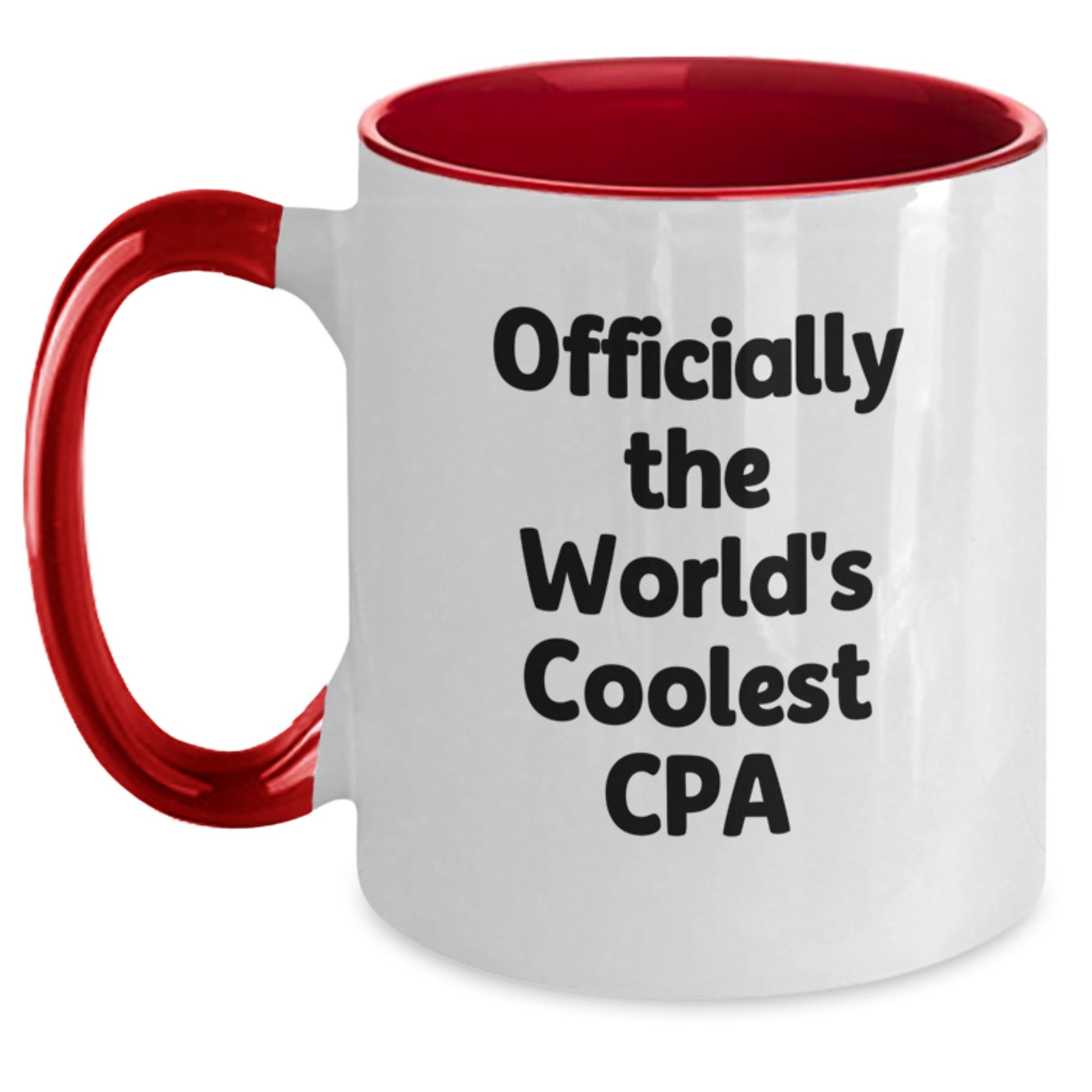 Funny CPA Gifts for Men and Women, Two Tone Coffee Mugs Officially The World's Coolest Cpa, Graduation Unique Gifts from Friends and Family - Main