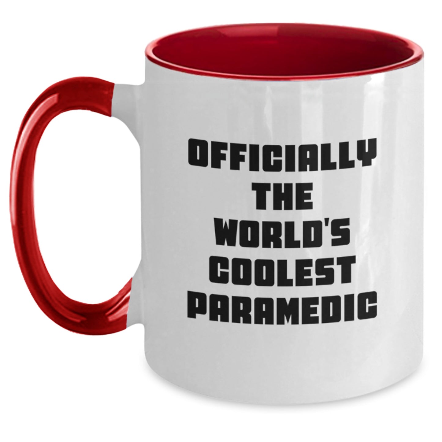 Officially the World's Coolest Rescue Worker, Funny Rescue Worker Gifts for Him, Valentine's Unique Gifts from Family, Two-Tone Coffee Mug - Main