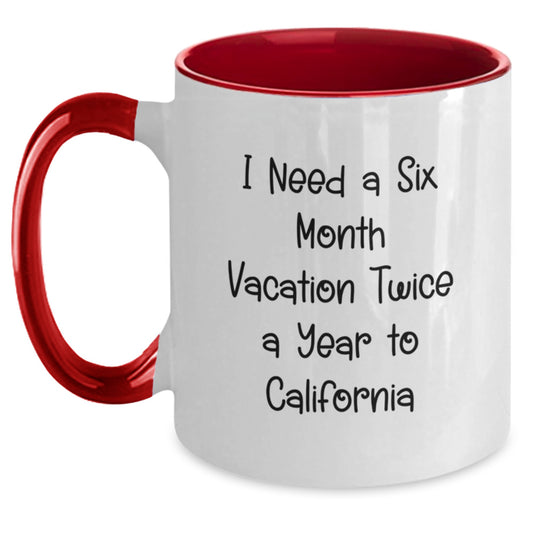 California Two Tone Coffee Mugs Funny Quote for Friends from California, Birthday Unique Gifts for Men Women - Main