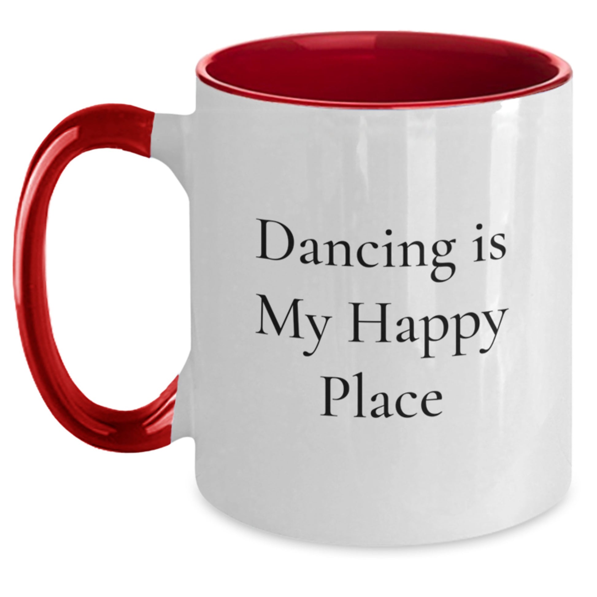 Family Treasure Birthday Gift Two Tone Coffee Mug Dancing Is My Happy - Main