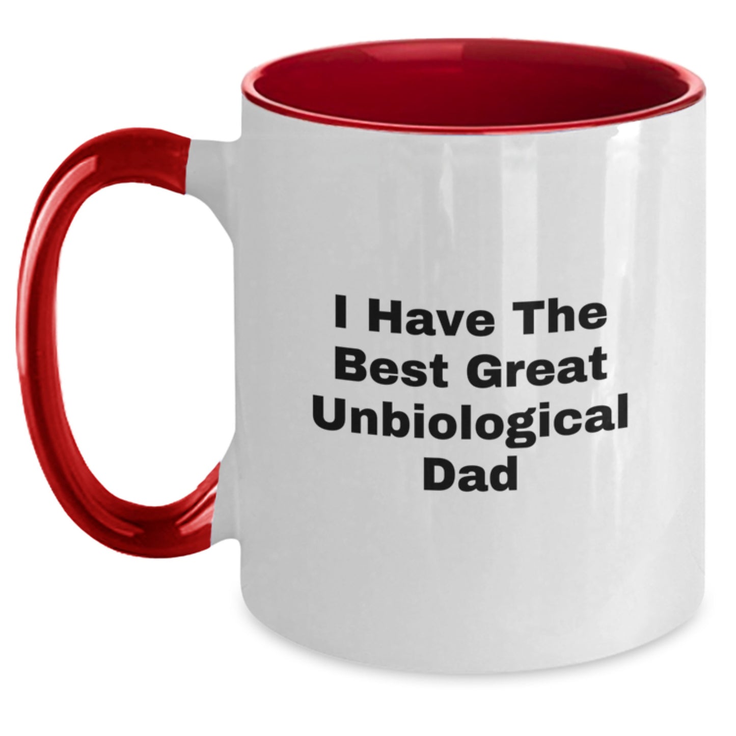 Unbiological Dad Keepsake Birthday Gift Two Tone Coffee Mug for Him - Main