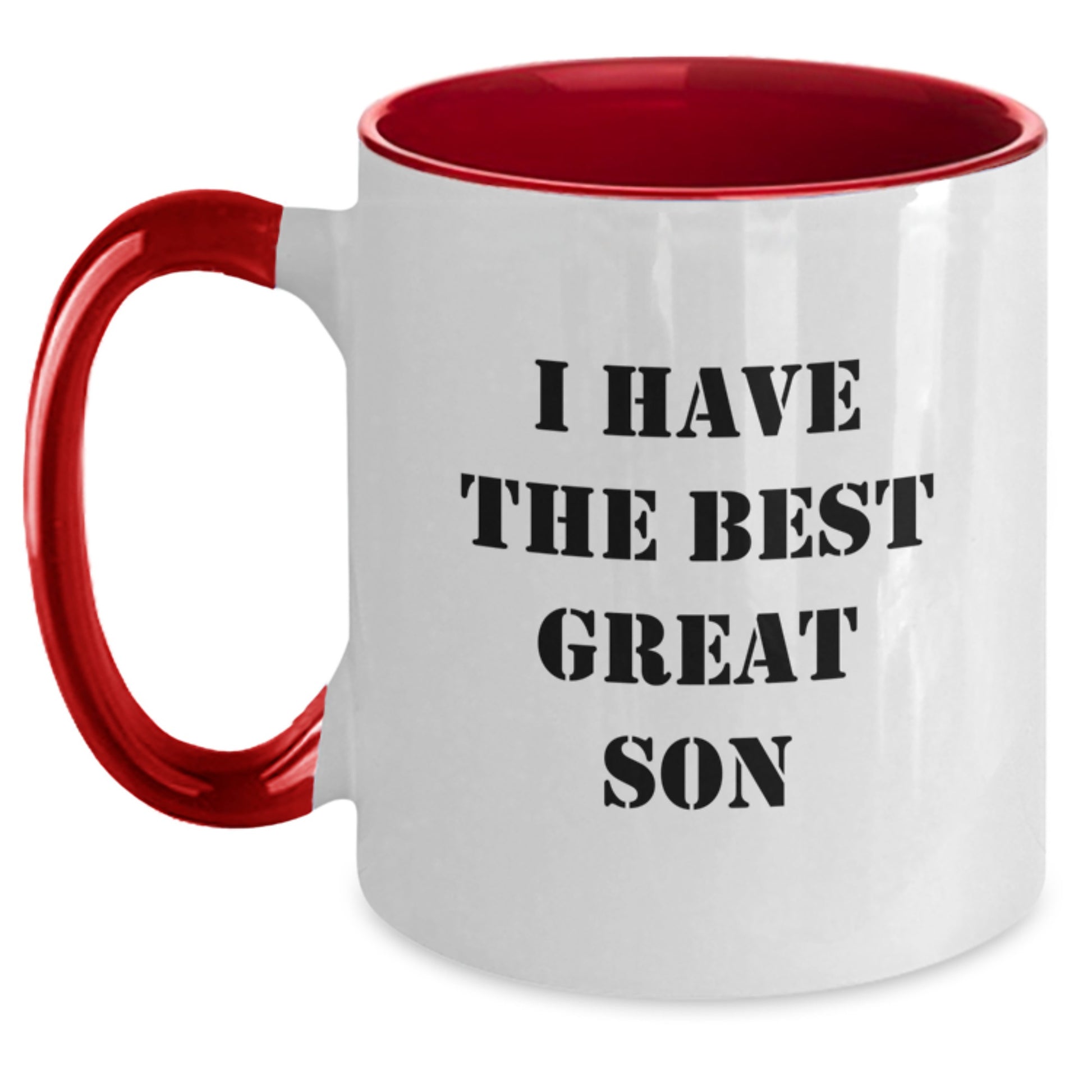Son Keepsake Two Tone Coffee Mug Birthday Gift Black White Red Navy Pink - Main
