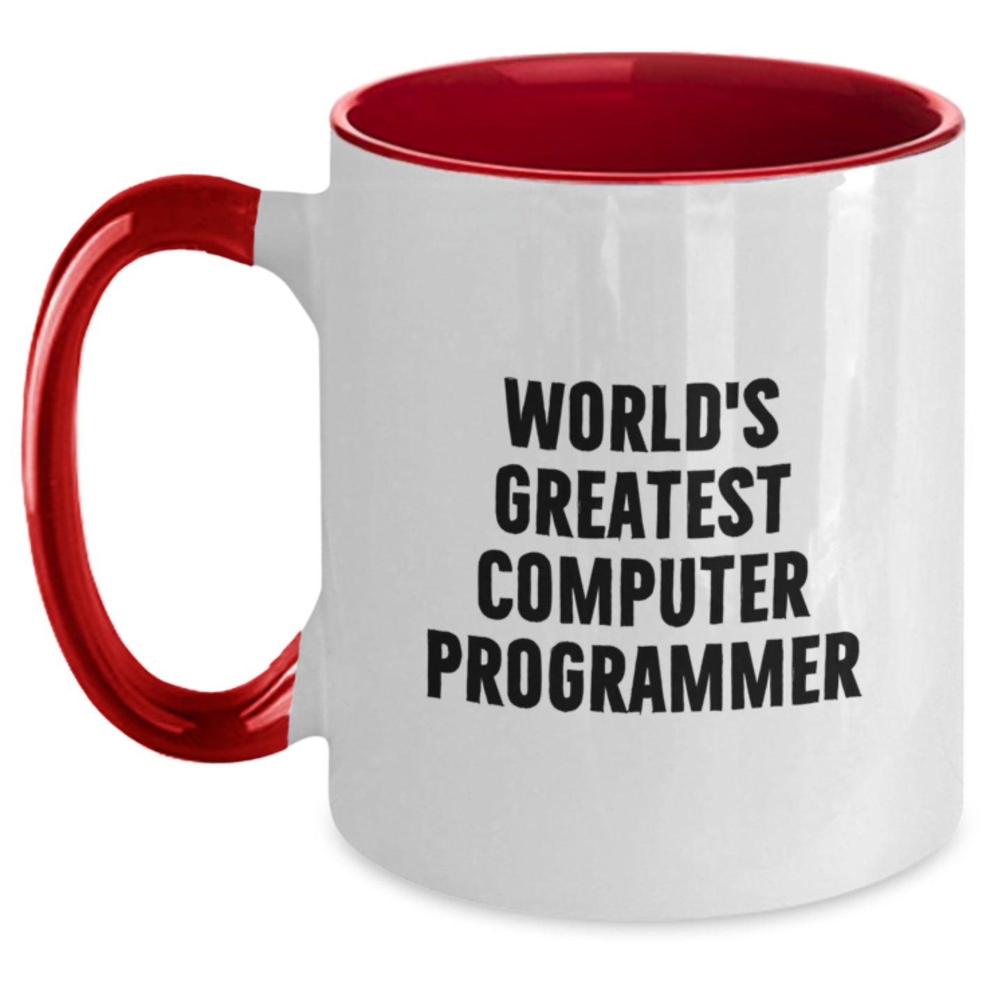 Funny World's Greatest Computer Programmer Gifts for Computer Programmer Men from Family on Mother's Day Unique Two Tone Coffee Mug - Main
