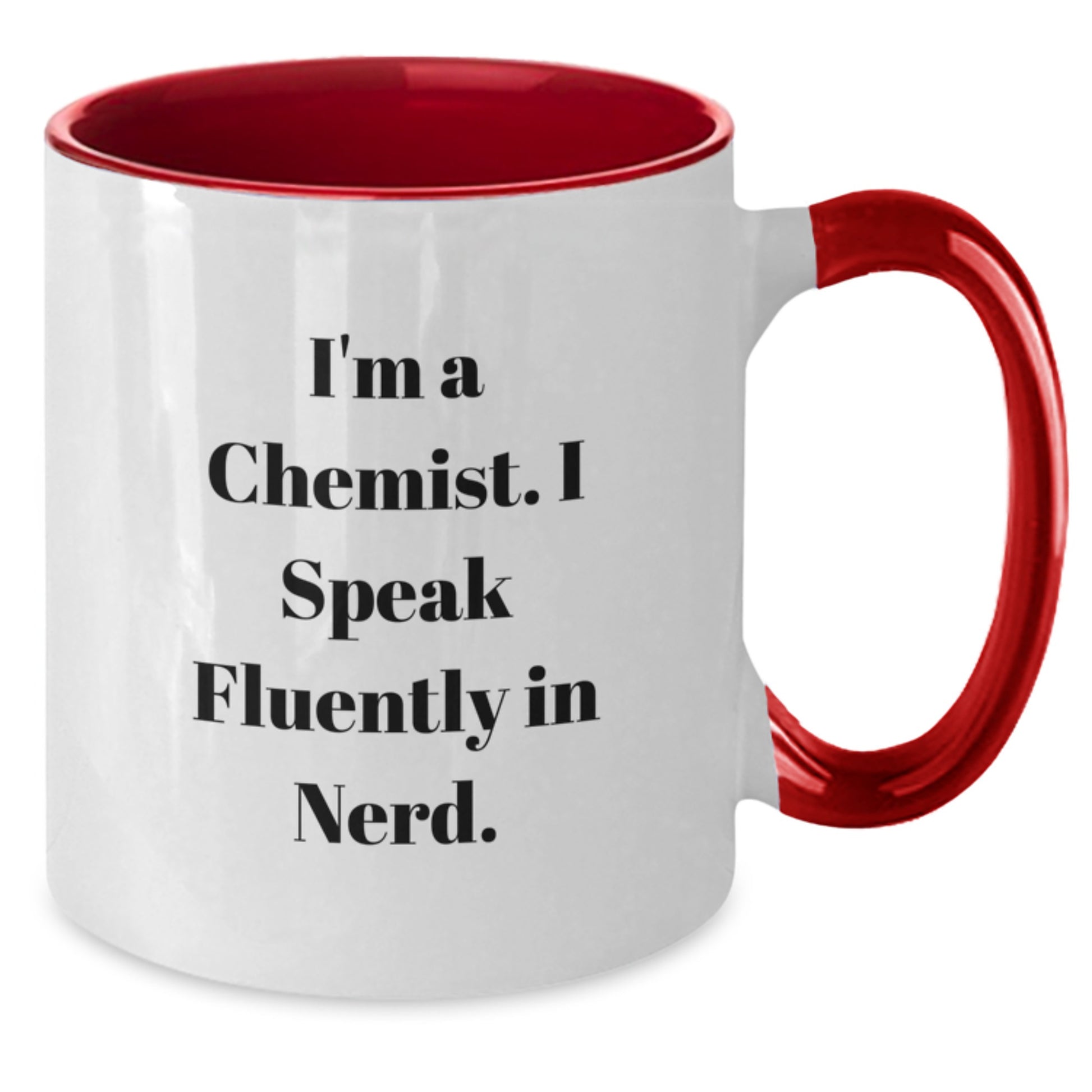 A Funny Chemist Gift for Him, Unique Birthday Unique Gifts from Friends to Chemist, Two Tone Coffee Mug 'I Speak Fluently In genius' - Additional