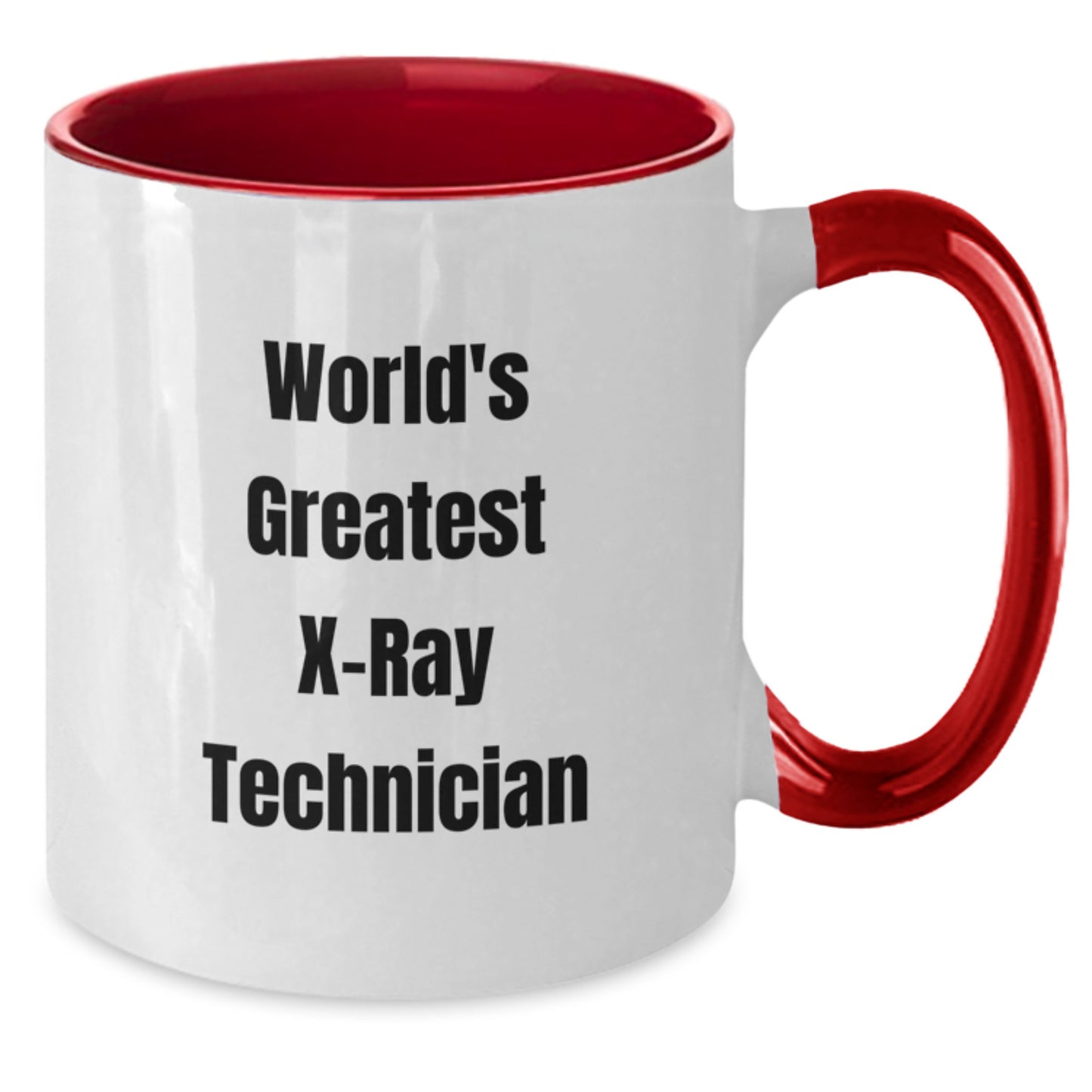 Witty 'World's Greatest X-ray Technician' Funny Two Tone Coffee Mug Gifts from Men to Dad on Father's Day - Additional