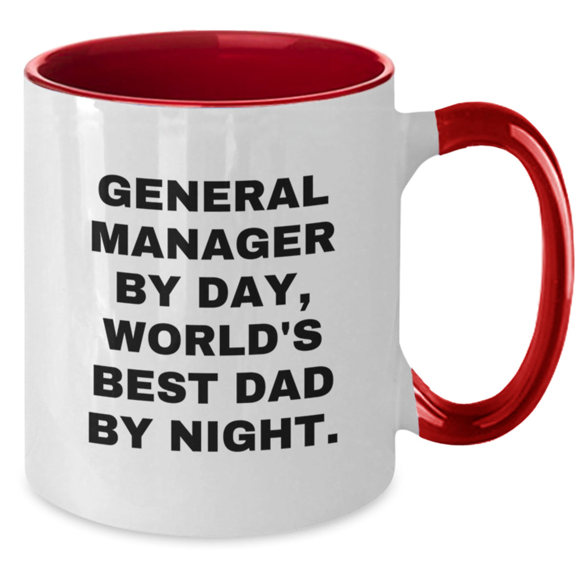 General Manager Gifts from Men, Funny Two Tone Coffee Mug for Him, World's Best Dad by Night, Valentine's Unique Gifts - Additional
