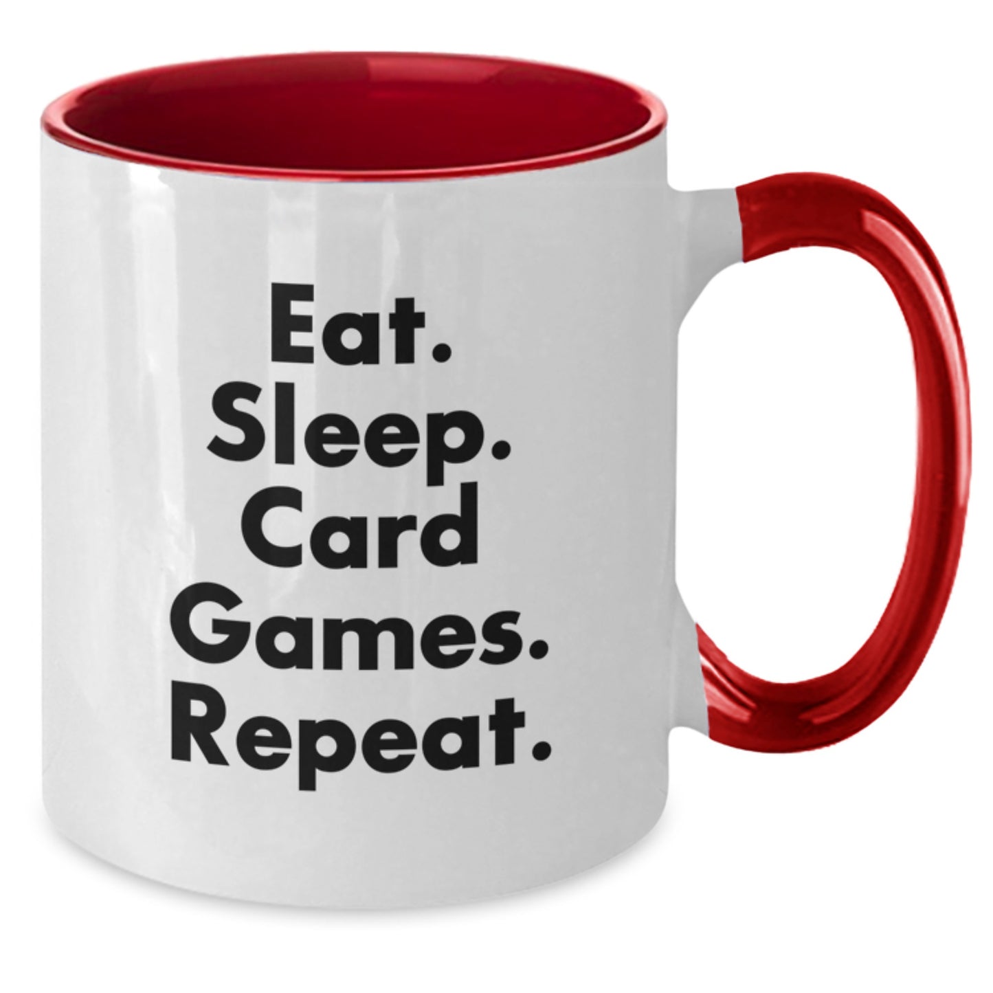 Funny Card Games Gifts from Friends for Women Two Tone Coffee Mugs Eat Sleep Card Games - Additional