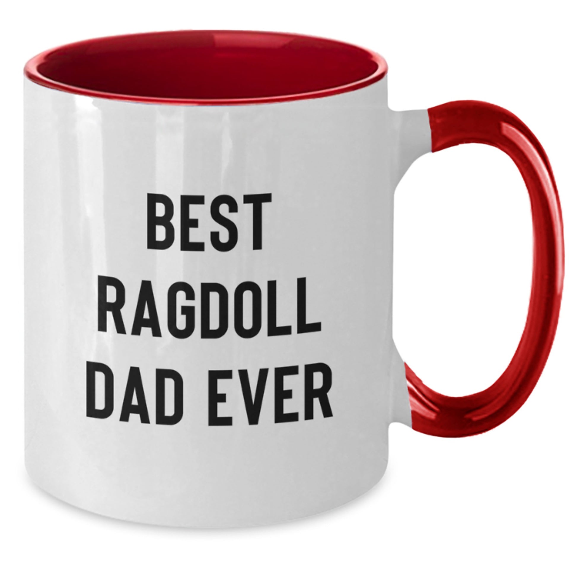 Funny Ragdoll Cat Gifts for Men from Best Dad Ever Two Tone Coffee Mug - Additional