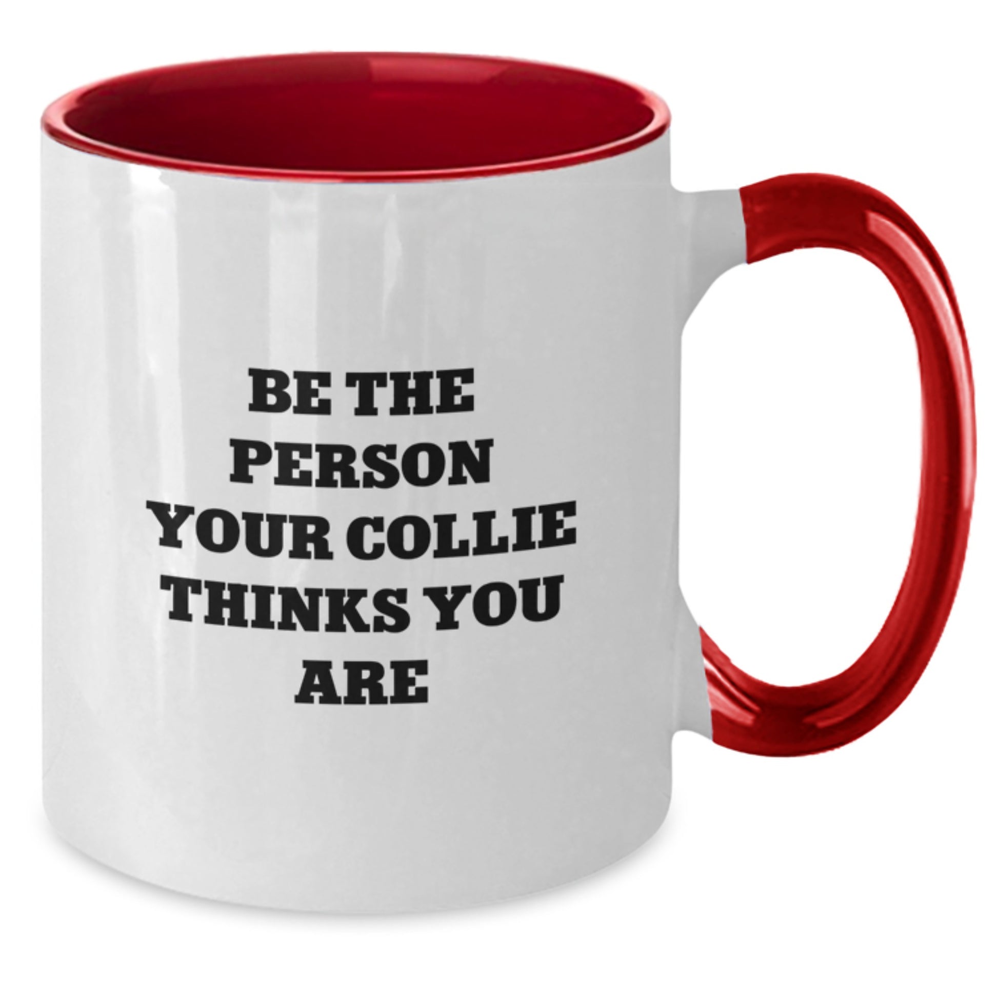 Collie Dog Lovers Unique Funny Gifts from Friends and Family for Valentine's Two Tone Coffee Mug - Additional