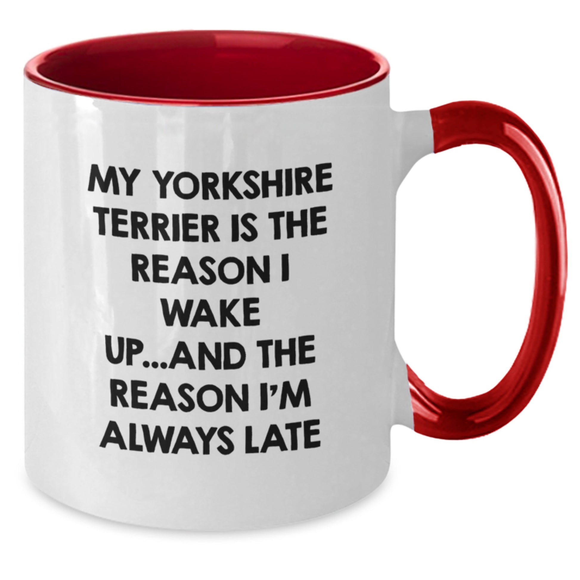 Funny Yorkshire Terrier Dog Birthday Two Tone Coffee Mugs Gifts from Friends for Family - Additional