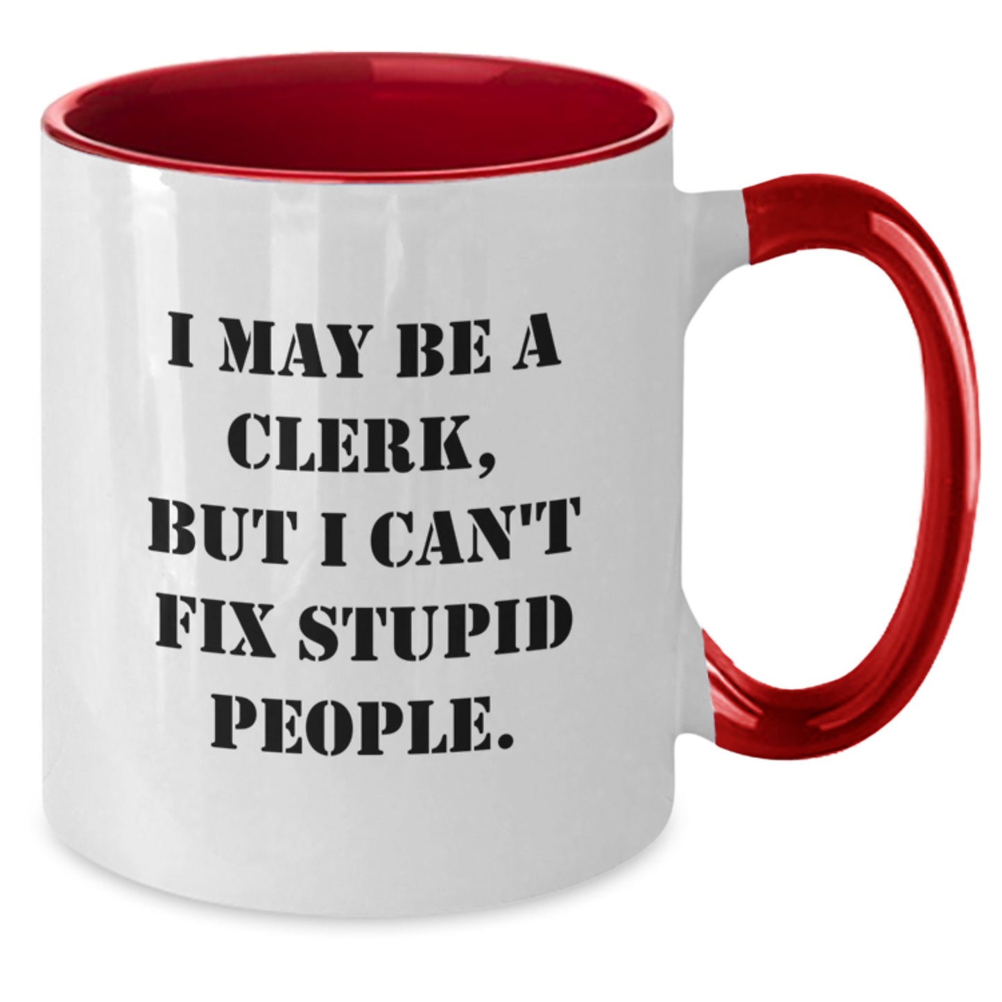 Clerk Two Tone Coffee Mug Birthday Gift for Coworkers Idea - Additional