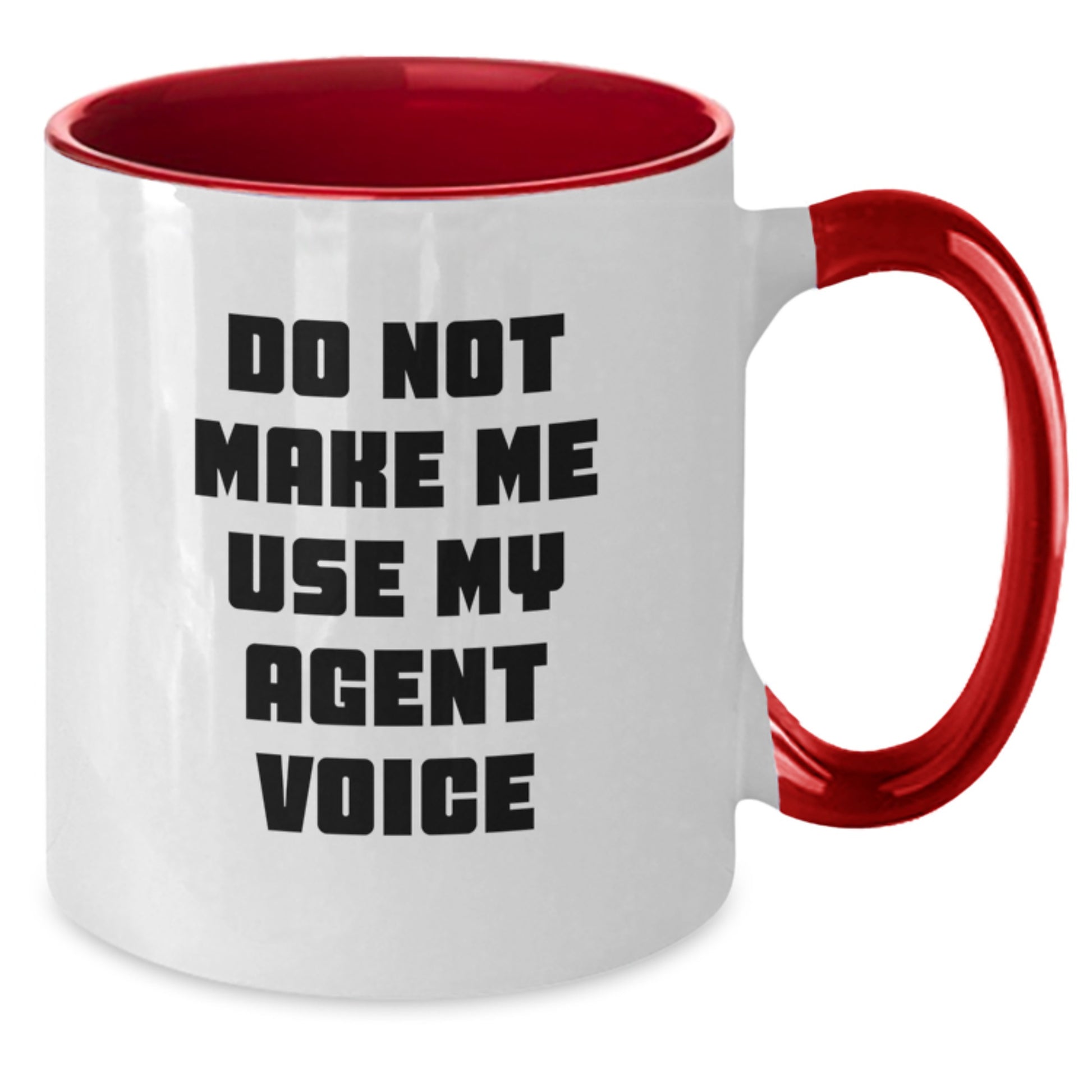 Funny Agent Gifts for Agent from Friends, Two Tone Coffee Mugs with 'Do Not Make Me Use My Agent Voice' Quote, Perfect Graduation Unique Gifts for Agent - Additional