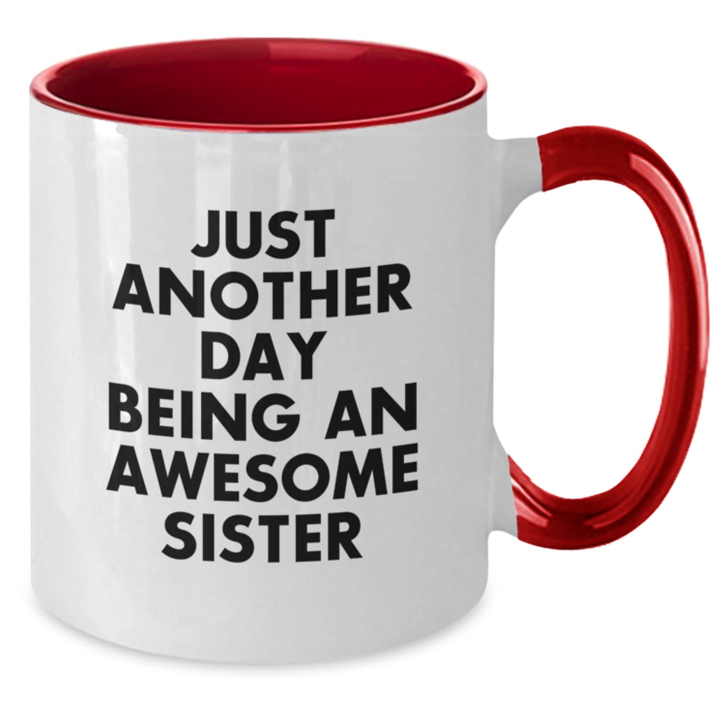 Sister Keepsake Ceramic Two Tone Coffee Mug for Her Birthday Gift - Additional