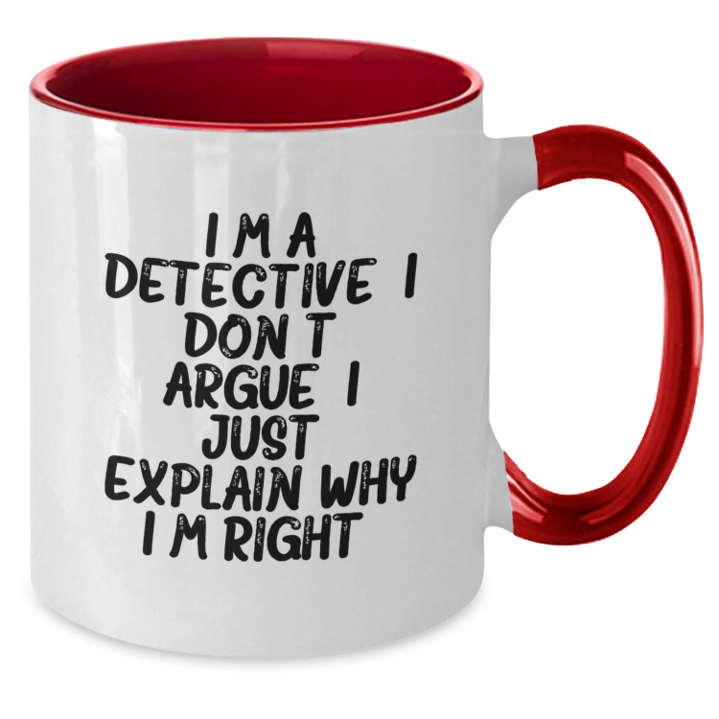 Detective Keepsake Two Tone Coffee Mug Birthday Gift for Him - Additional