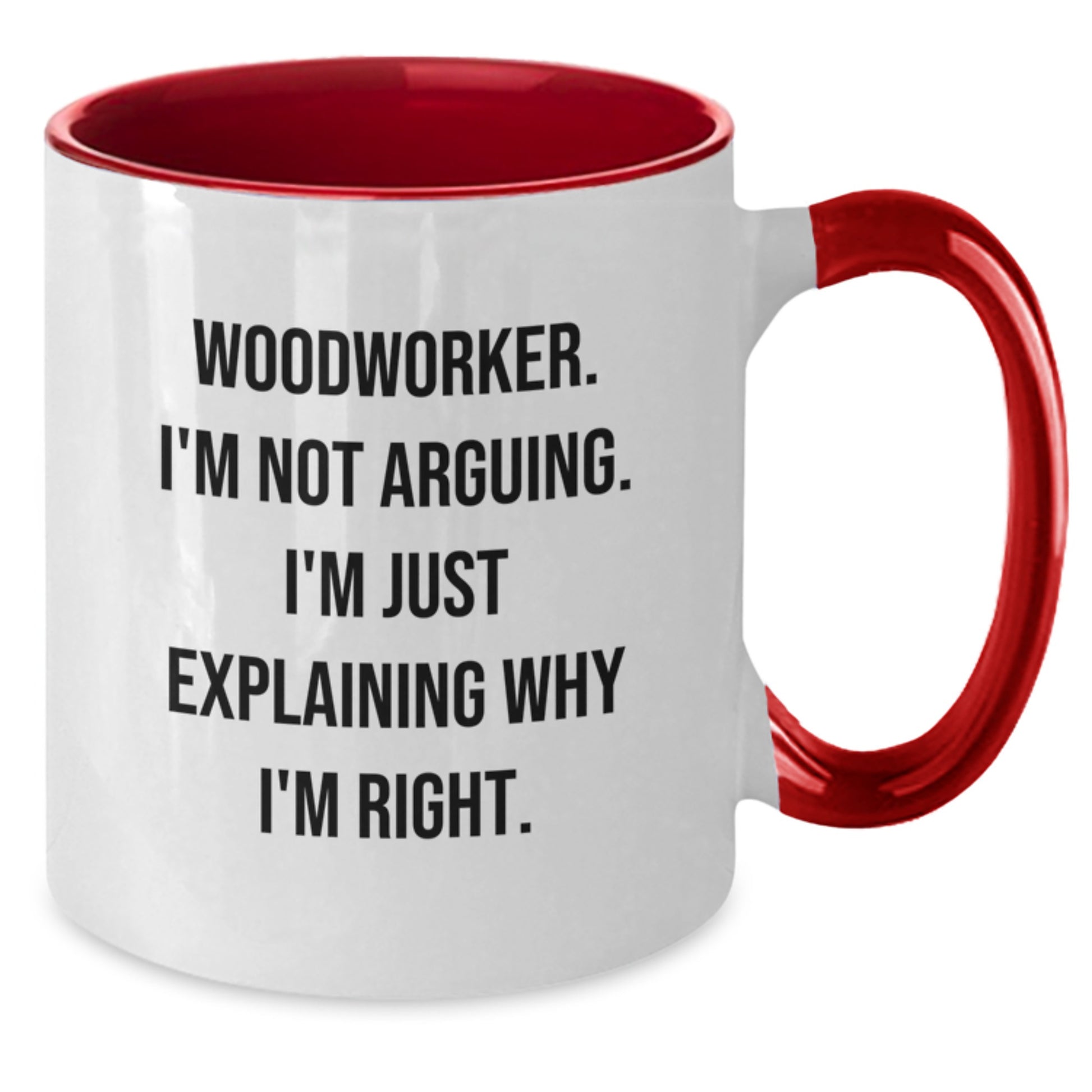 Woodworker Keepsake Mug for Him Birthday Gift Black & White Ceramic - Additional