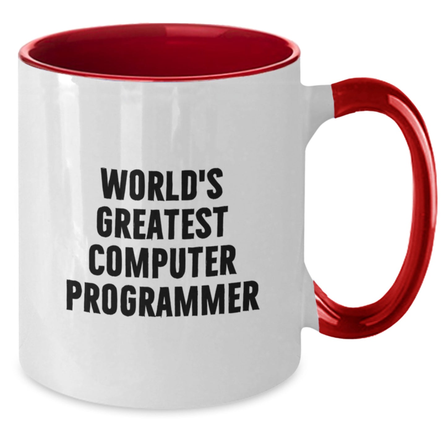 Funny World's Greatest Computer Programmer Gifts for Computer Programmer Men from Family on Mother's Day Unique Two Tone Coffee Mug - Additional