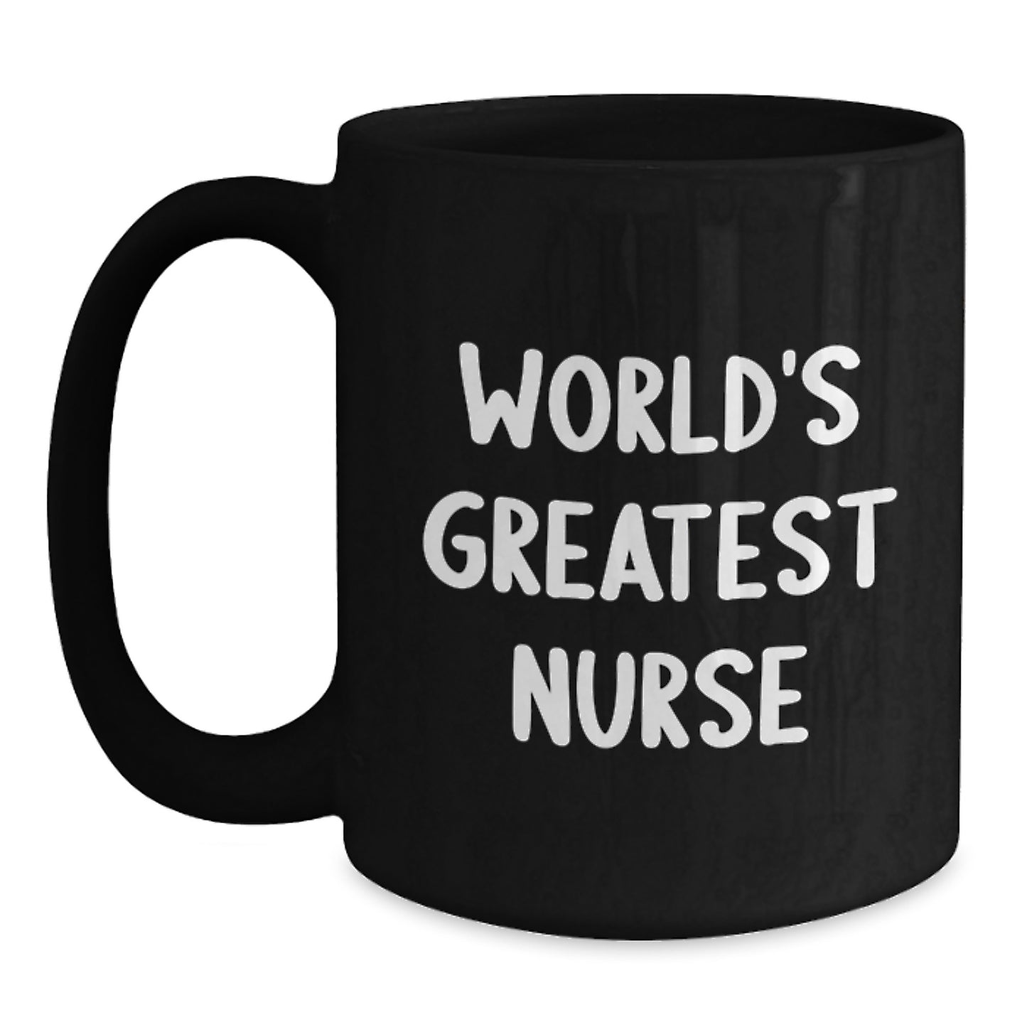 Funny Nurse Gifts for Men Women from Friends Family - World's Greatest Nurse Black Coffee Mug for Graduation Day - Main