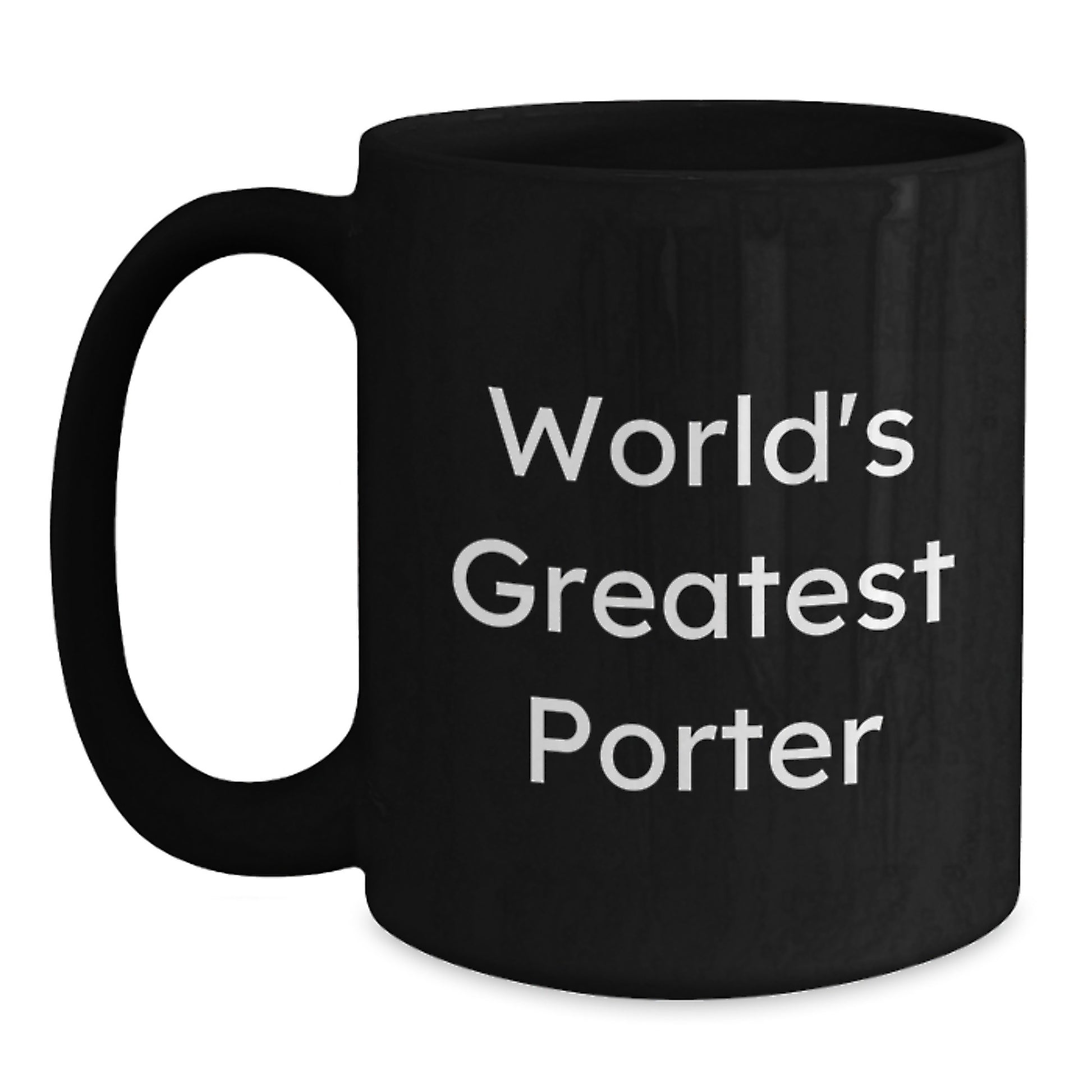 Porter Keepsake Black Coffee Mug for Him Birthday Gift - Main