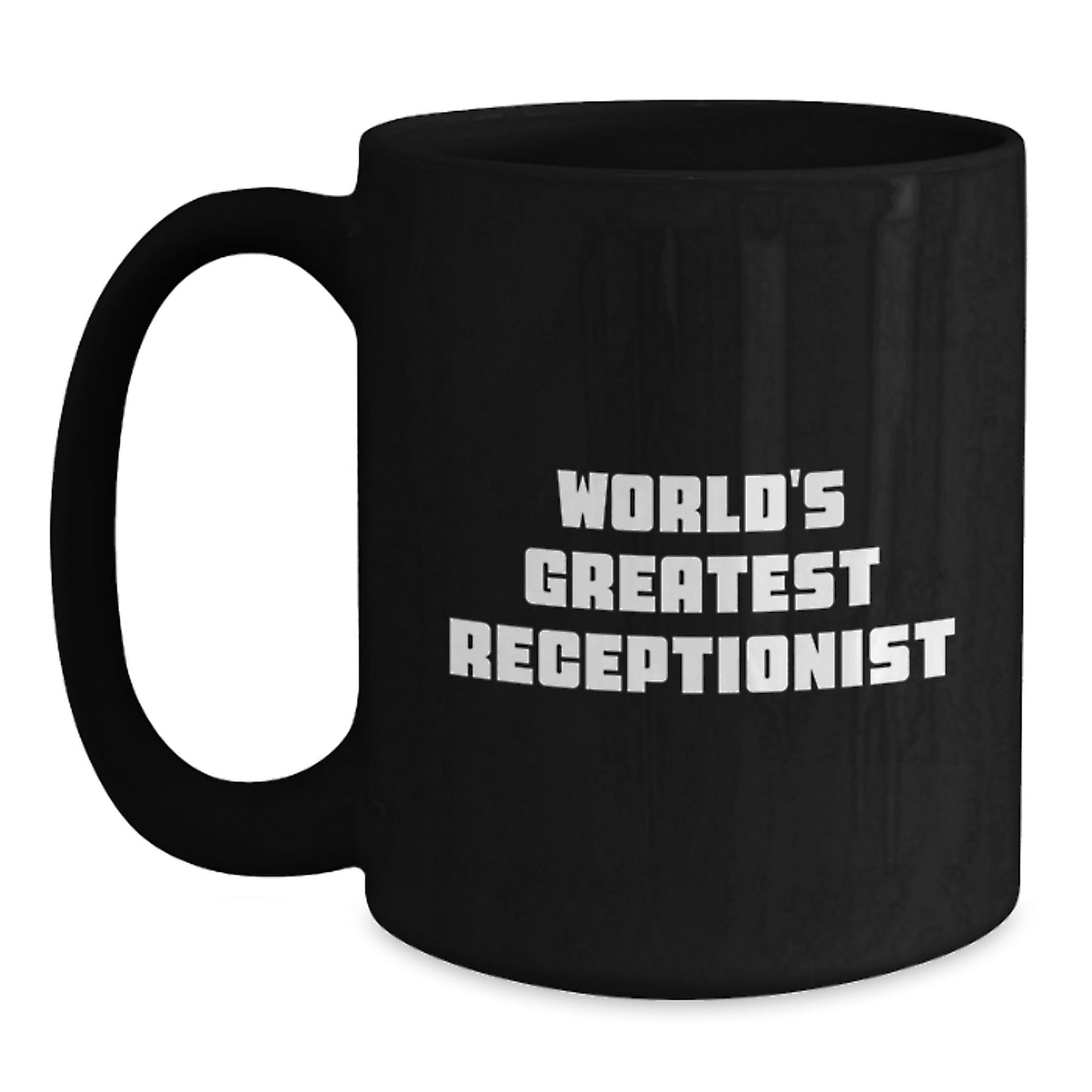 Receptionist Keepsake Premium Black Coffee Mug for Him Birthday Gift - Main