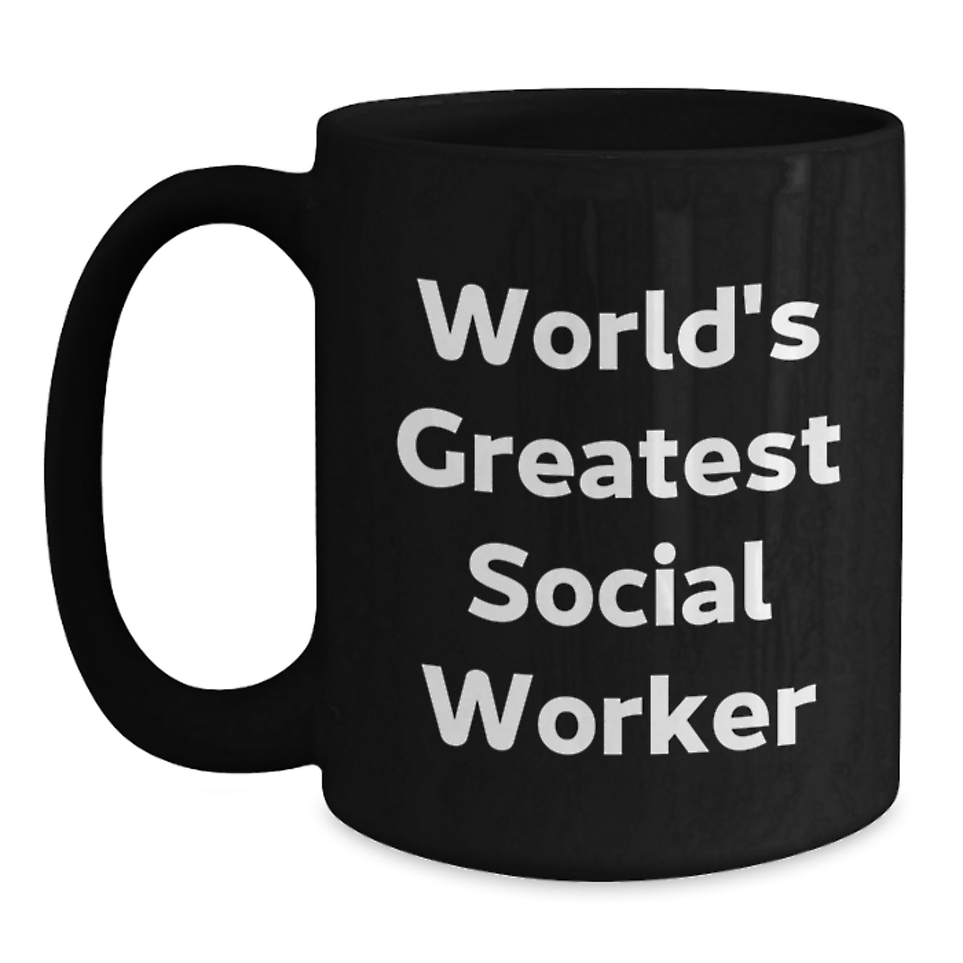 Social Worker Keepsake Black Coffee Mug for Him Birthday Gift - Main