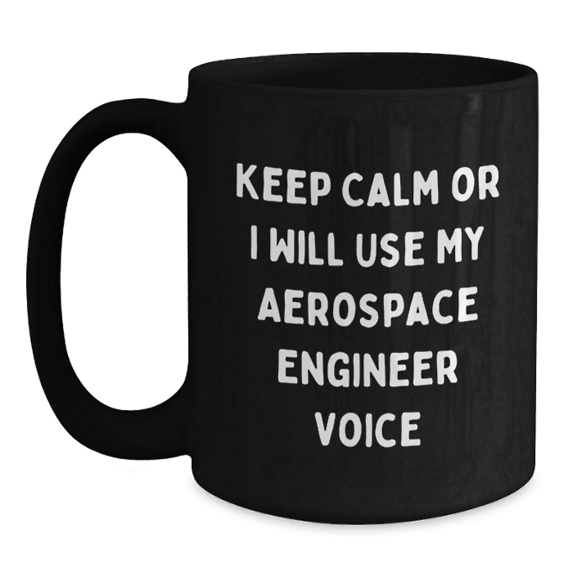 Aerospace Engineer Keepsake Mug for Him Birthday Gift Black 11oz - Main