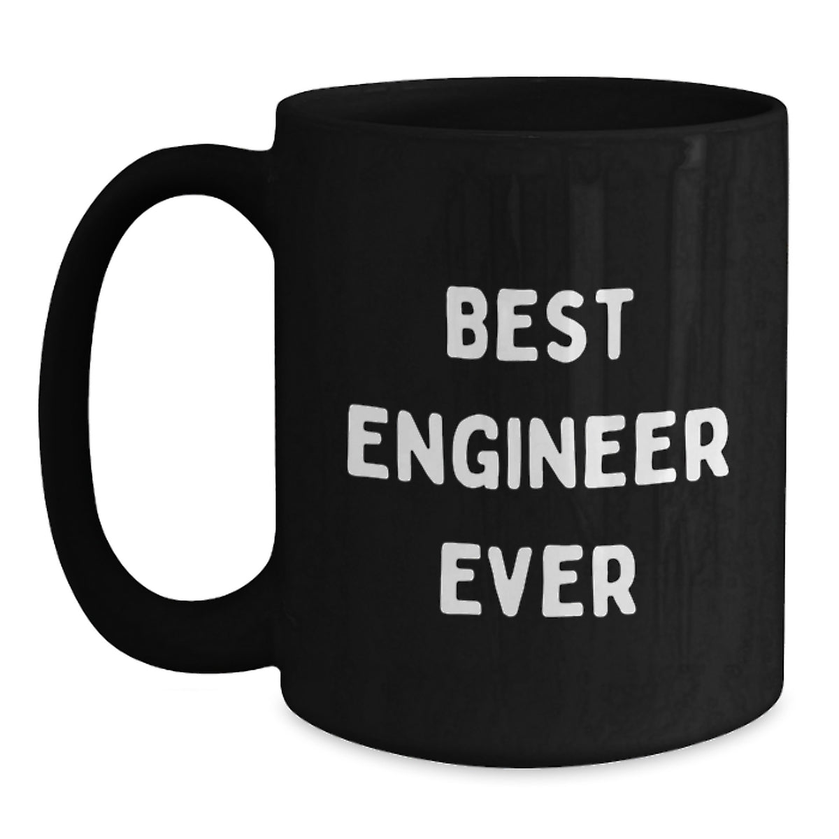 Funny Engineer Gifts from Friends, Black Coffee Mug Best Engineer Ever, Birthday Unique - Main