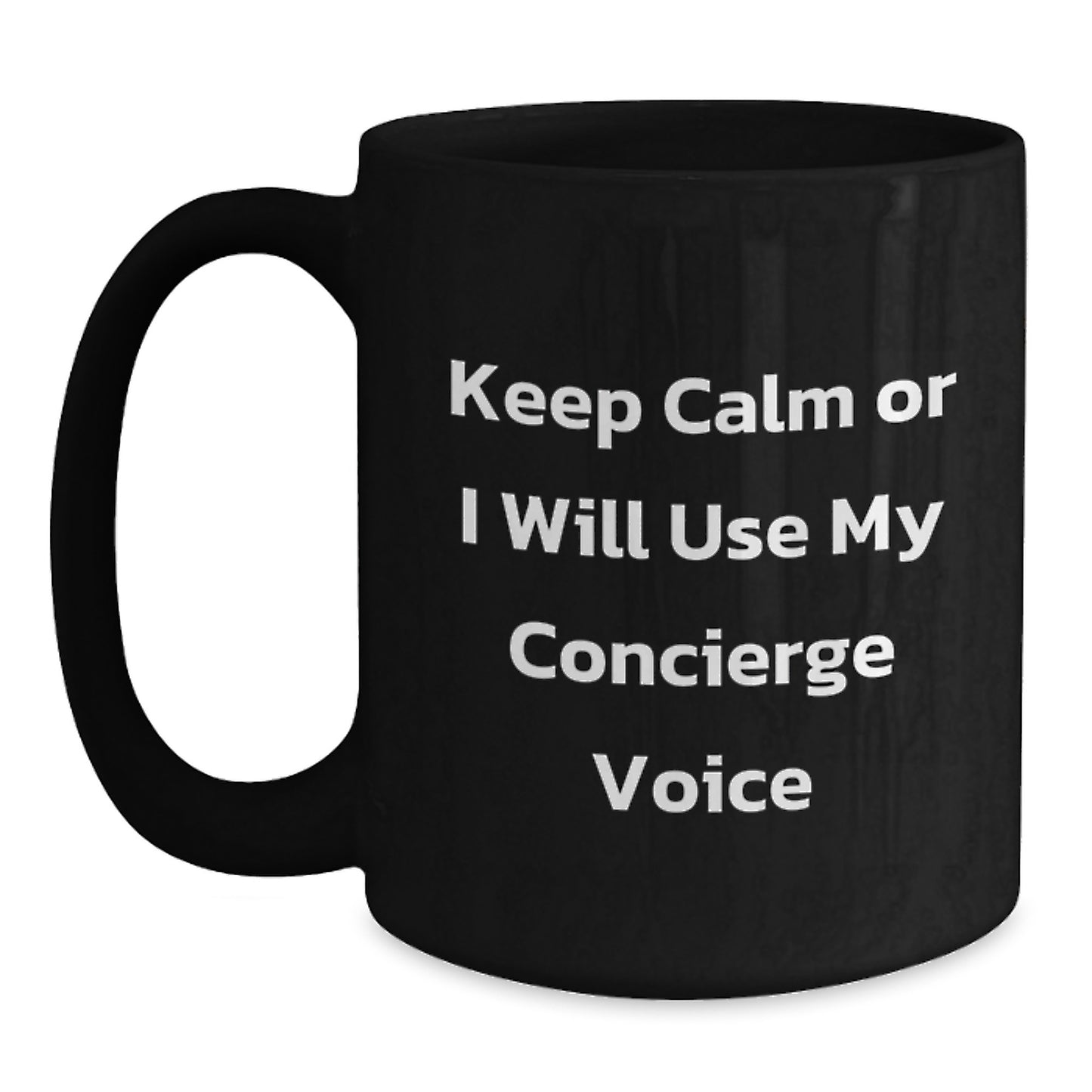 Concierge Keepsake Black Coffee Mug 11oz for Him Birthday Gift Ceramic - Main