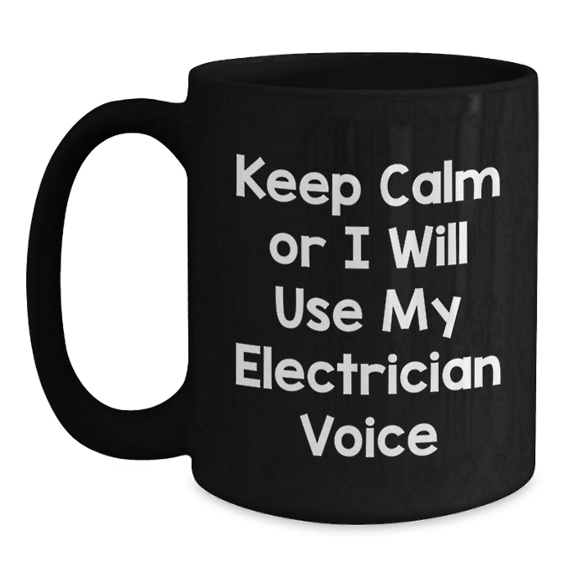 Electrician Keepsake Black Coffee Mug for Him Graduation Gift - Main