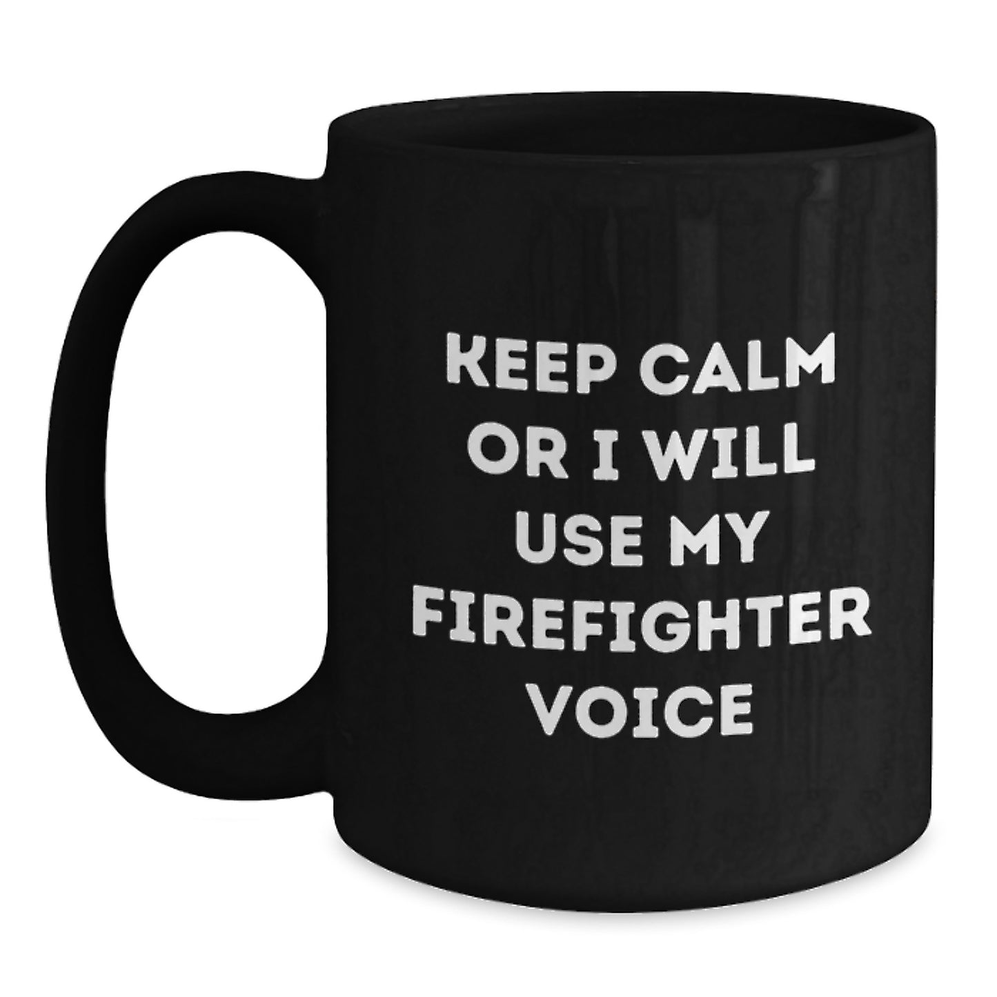 Firefighter Keepsake Black Coffee Mug 11oz for Him Birthday Gift - Main