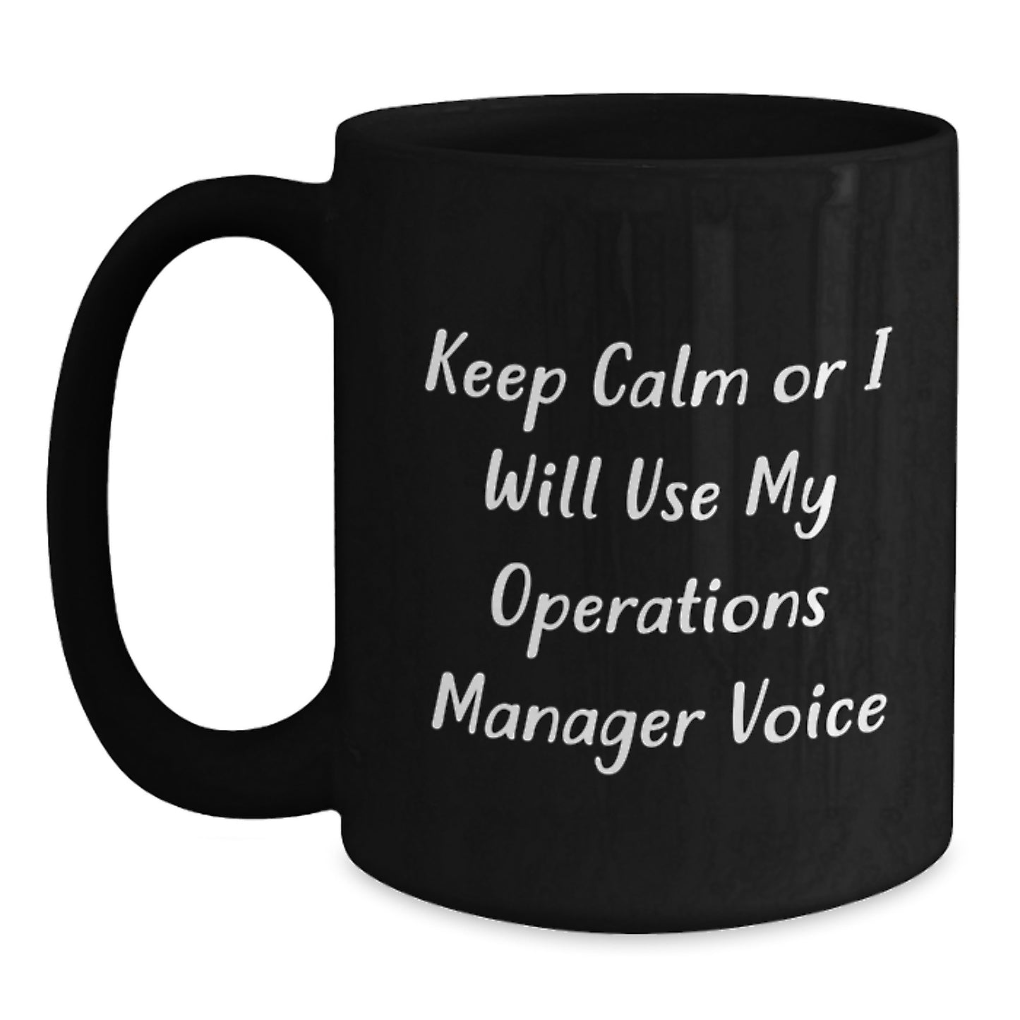 Birthday Gift Black Coffee Mug for Her Operations Manager Present - Main