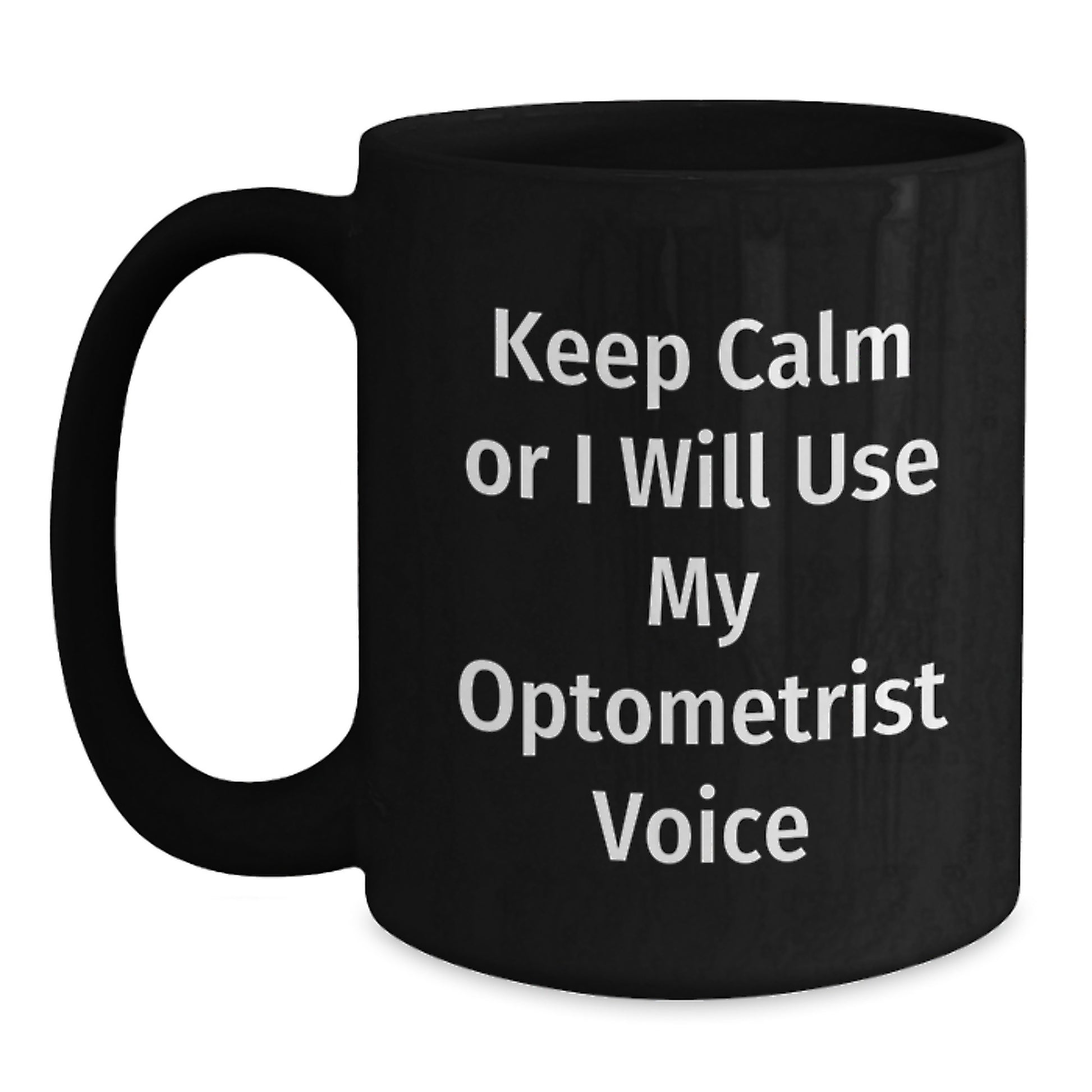 Optometrist Keepsake Black Coffee Mug Premium for Him Birthday Gift - Main