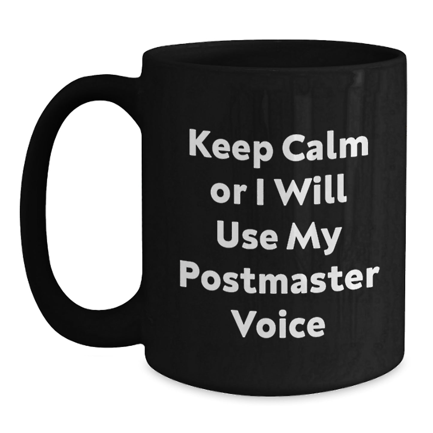 Postmaster Keepsake Black Ceramic Coffee Mug for Him 11oz Birthday Gift - Main