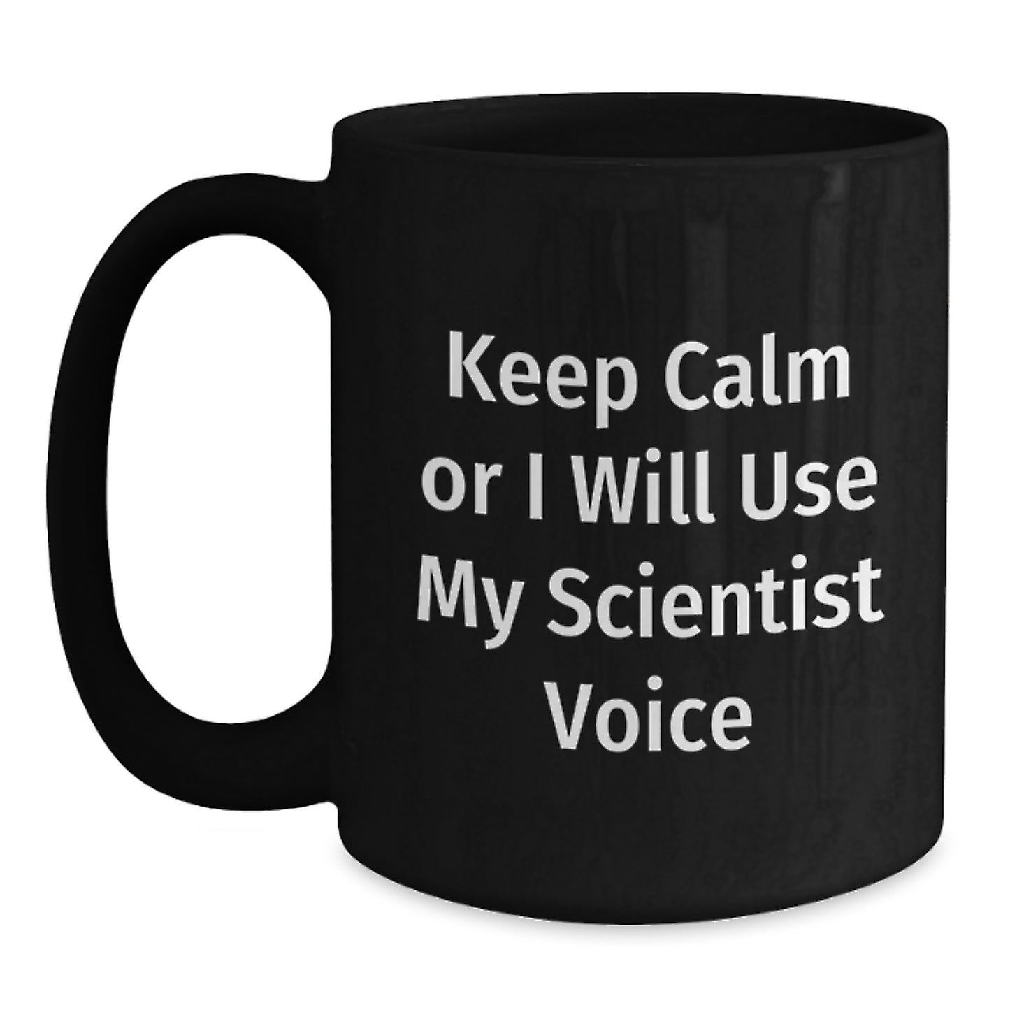 Scientist Keepsake Black Coffee Mug for Him Birthday Gift 11oz Ceramic - Main
