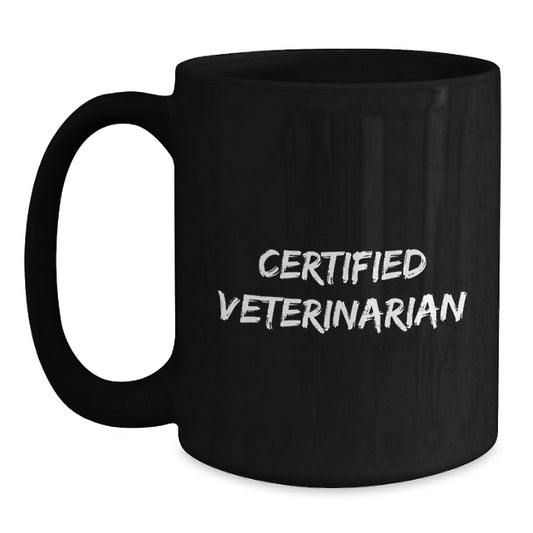 Funny Veterinarian Quotes Gifts from Friends for Birthday Unique Black Coffee Mug - Main