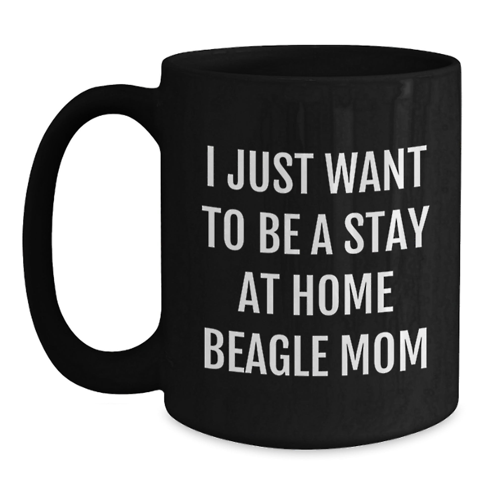 Funny Beagle Dog Mom Gifts from Men or Women, Unique Valentine's Unique Gifts for Beagle Dog Lovers, Black Coffee Mug - Main