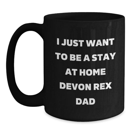 Funny Devon Rex Cat Dad Gift, Unique Birthday Coffee Mug for Devon Rex Cat Enthusiast, Gifts from Men to Friends - Main